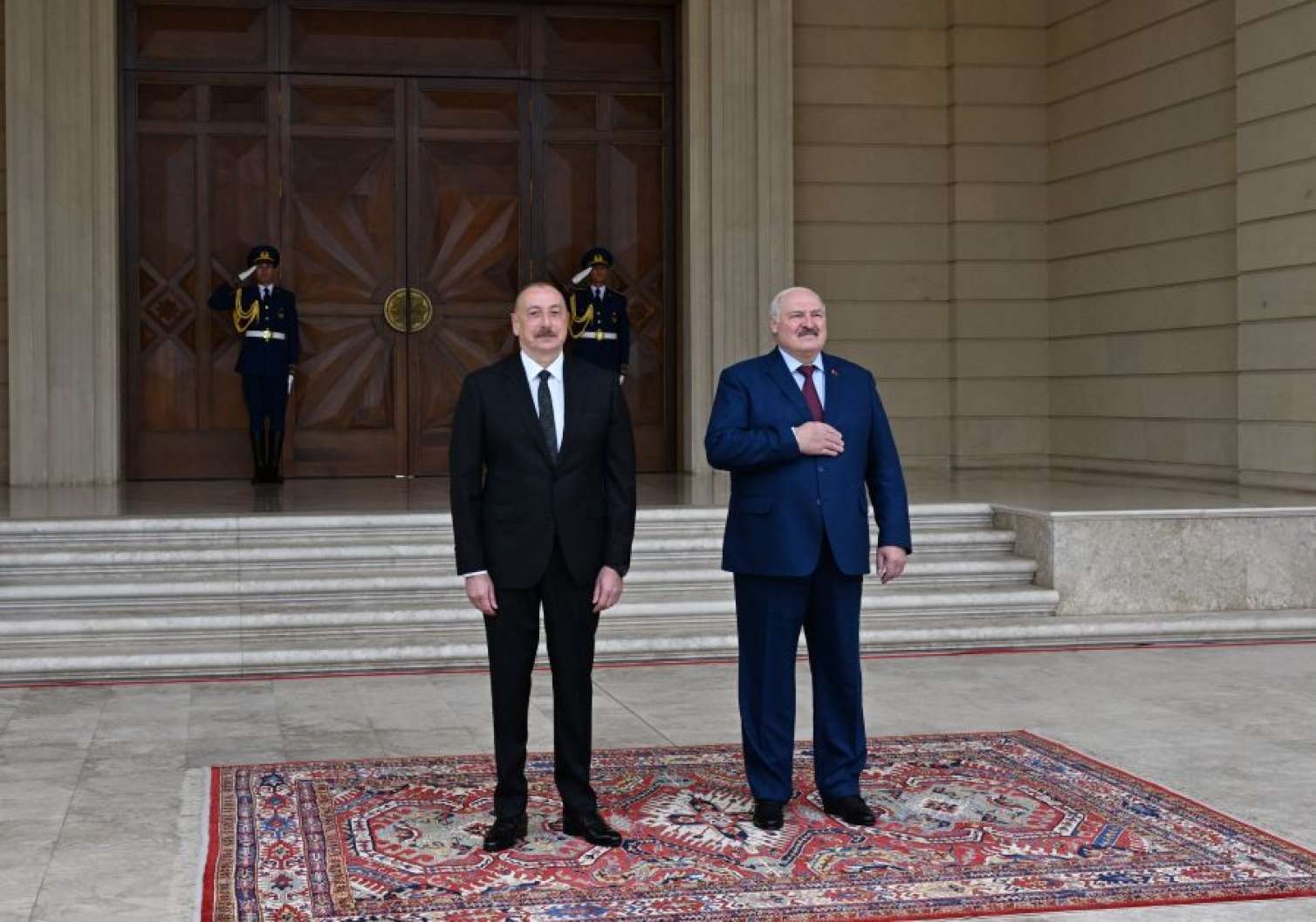 Belarus Prezidentinin rəsmi qarşılanma mərasimi oldu -  FOTO