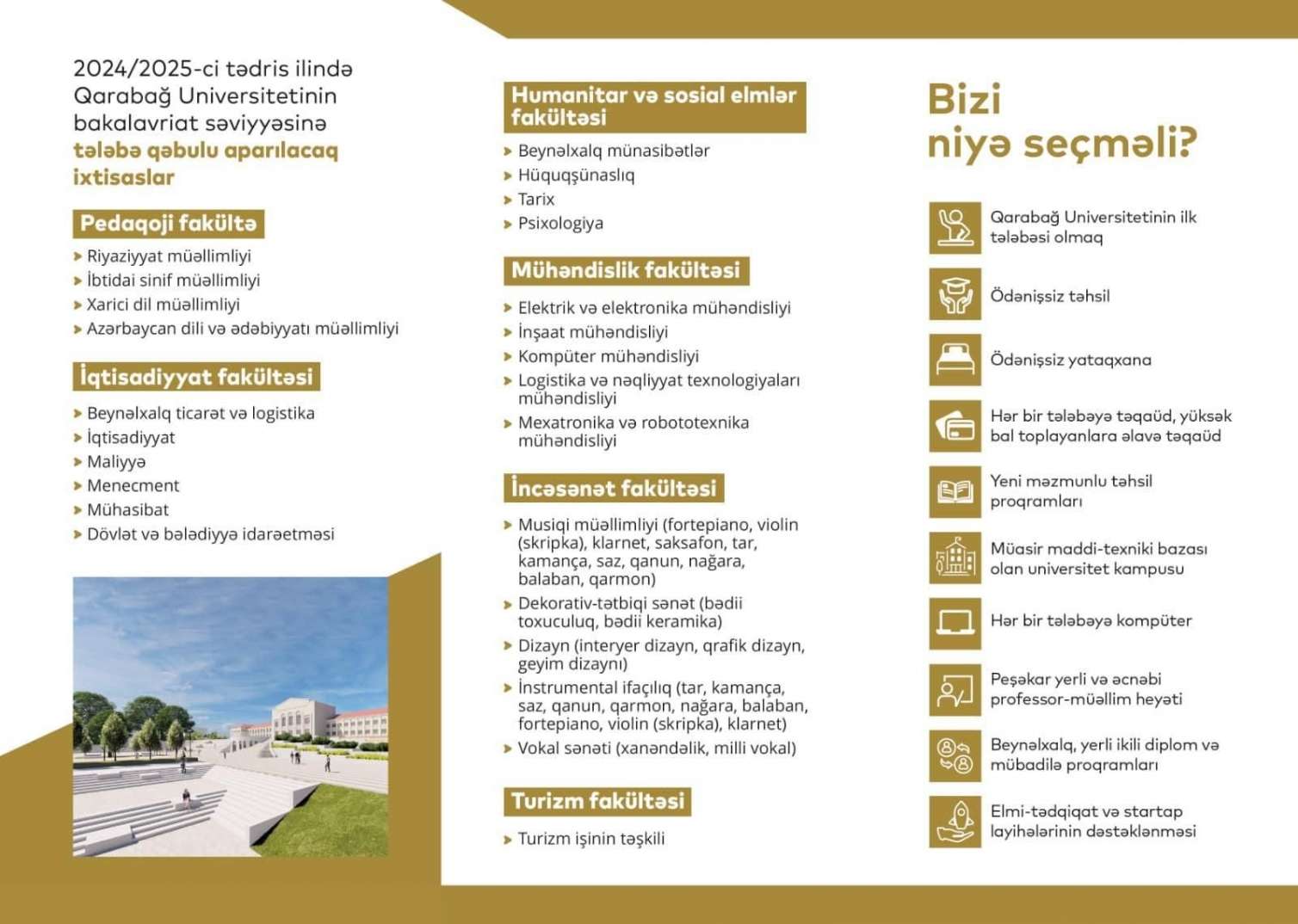 Qarabağ Universitetinin bukleti hazırlandı - FOTO 