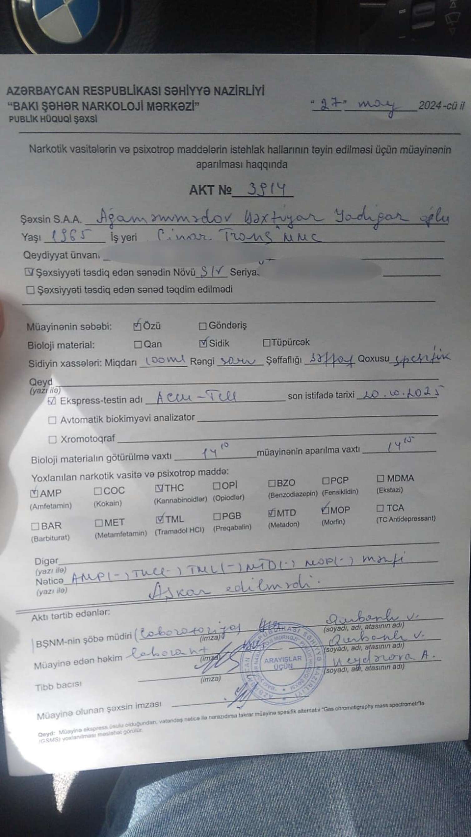 “Batya Vasmoyski” işdən çıxarıldı - FOTO