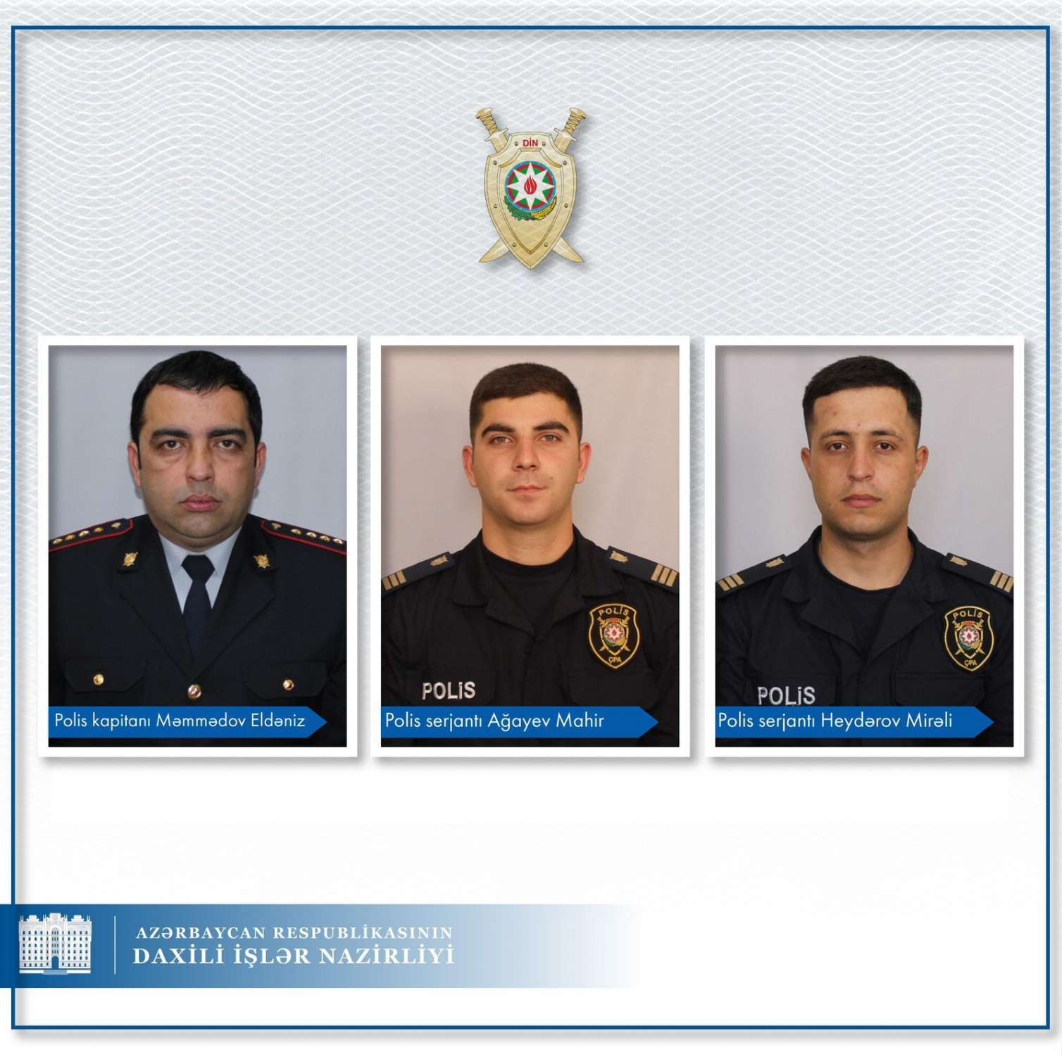 Həlak olan polis əməkdaşlarının  FOTOSU
