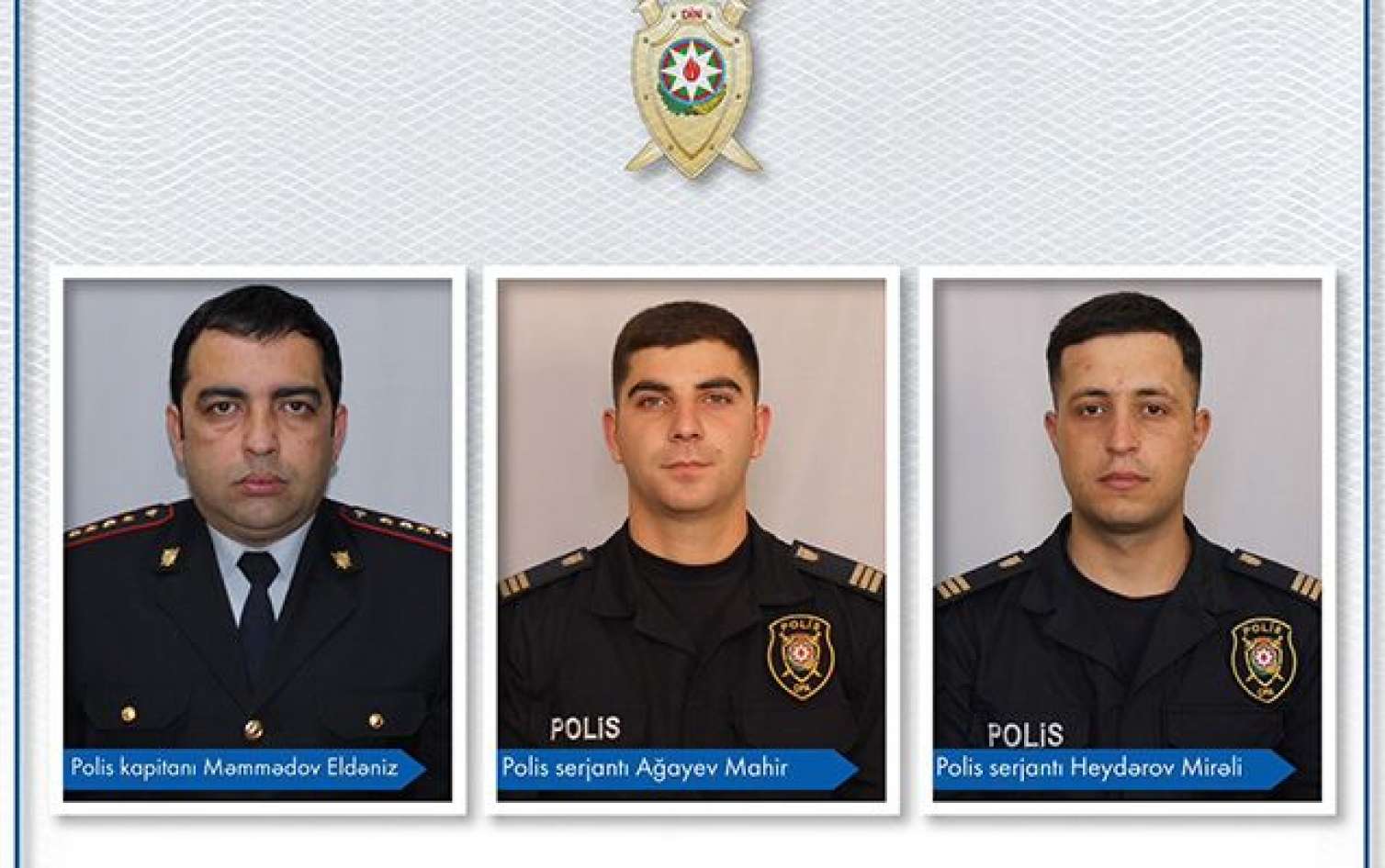 Həlak olan polis əməkdaşlarının  FOTOSU