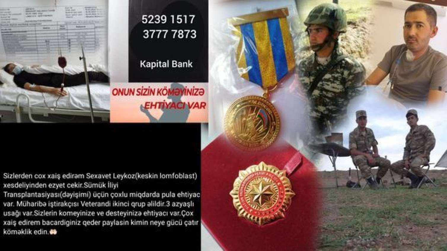 Qarabağ qazisinin müalicəsinə toplanan pullar kartdan OĞURLANDI 