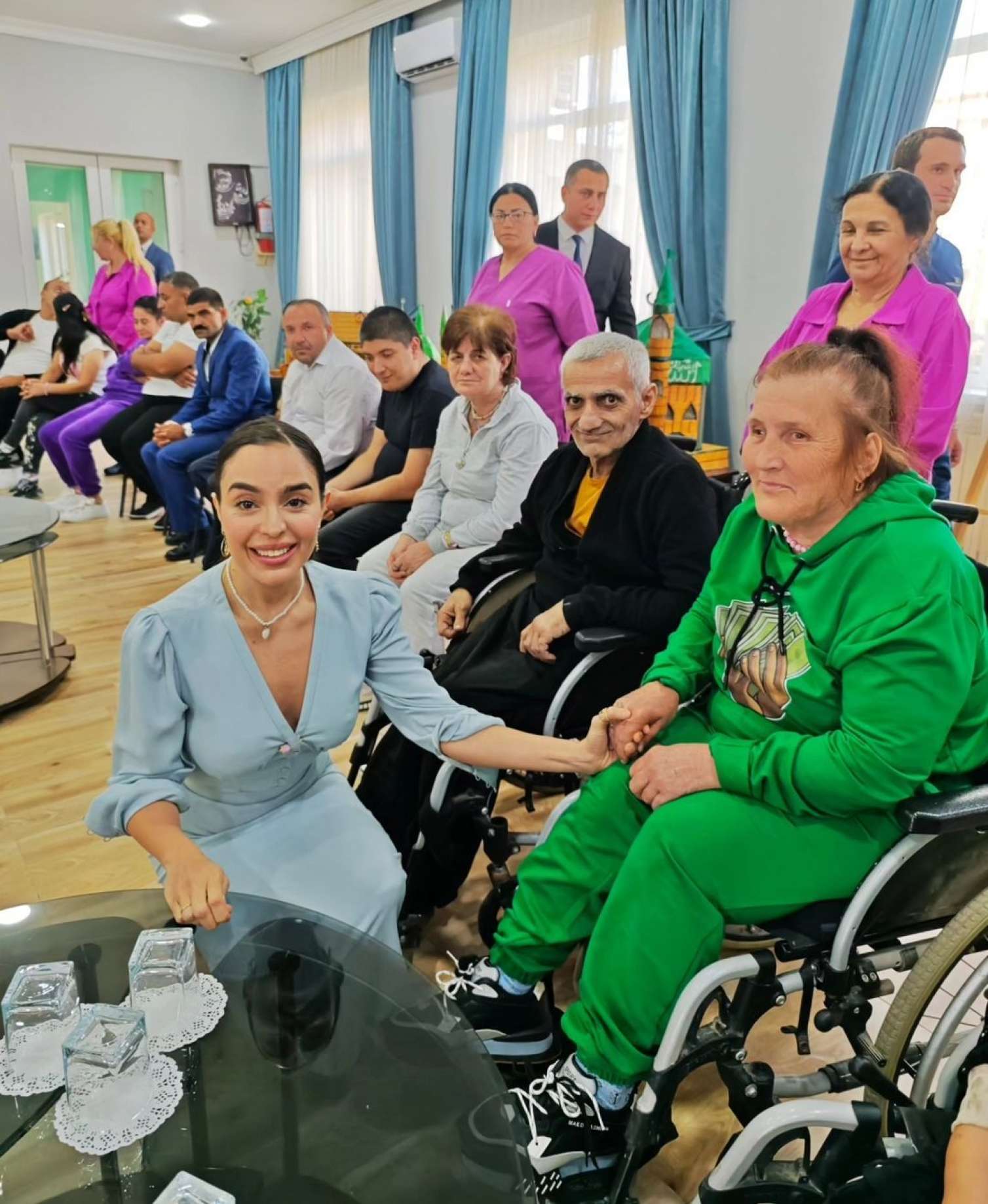 Leyla Əliyeva sosial xidmət müəssisəsində - FOTOLAR 