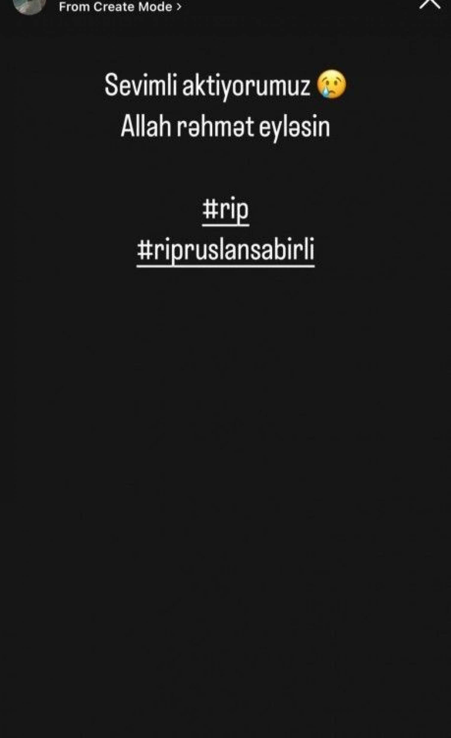 Azərbaycanlı aktyorun ölüm xəbəri yayıldı -  FOTO