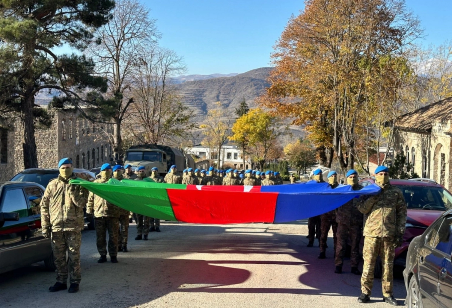 Laçında hərbçilərin iştirakı ilə yürüş təşkil olundu 
