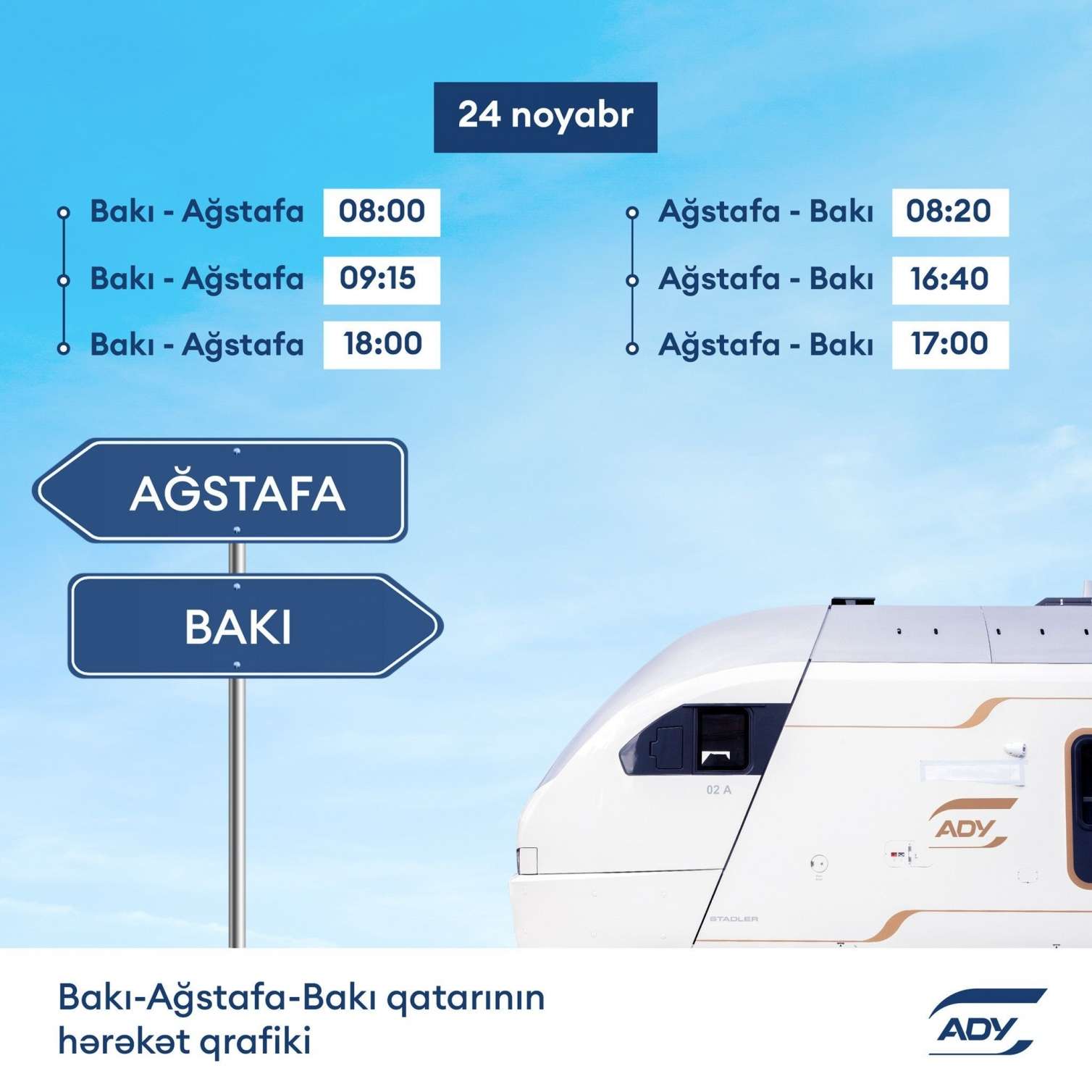 Bakı-Ağstafa qatarından istifadə edənlərin nəzərinə! - FOTO 