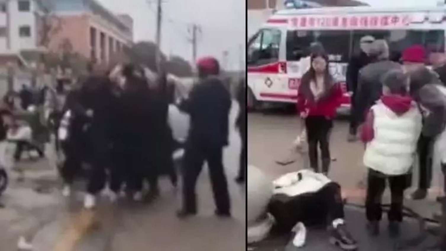 Qətliam kimi qəza: Avtomobili insanların üzərinə sürdü - FOTO 