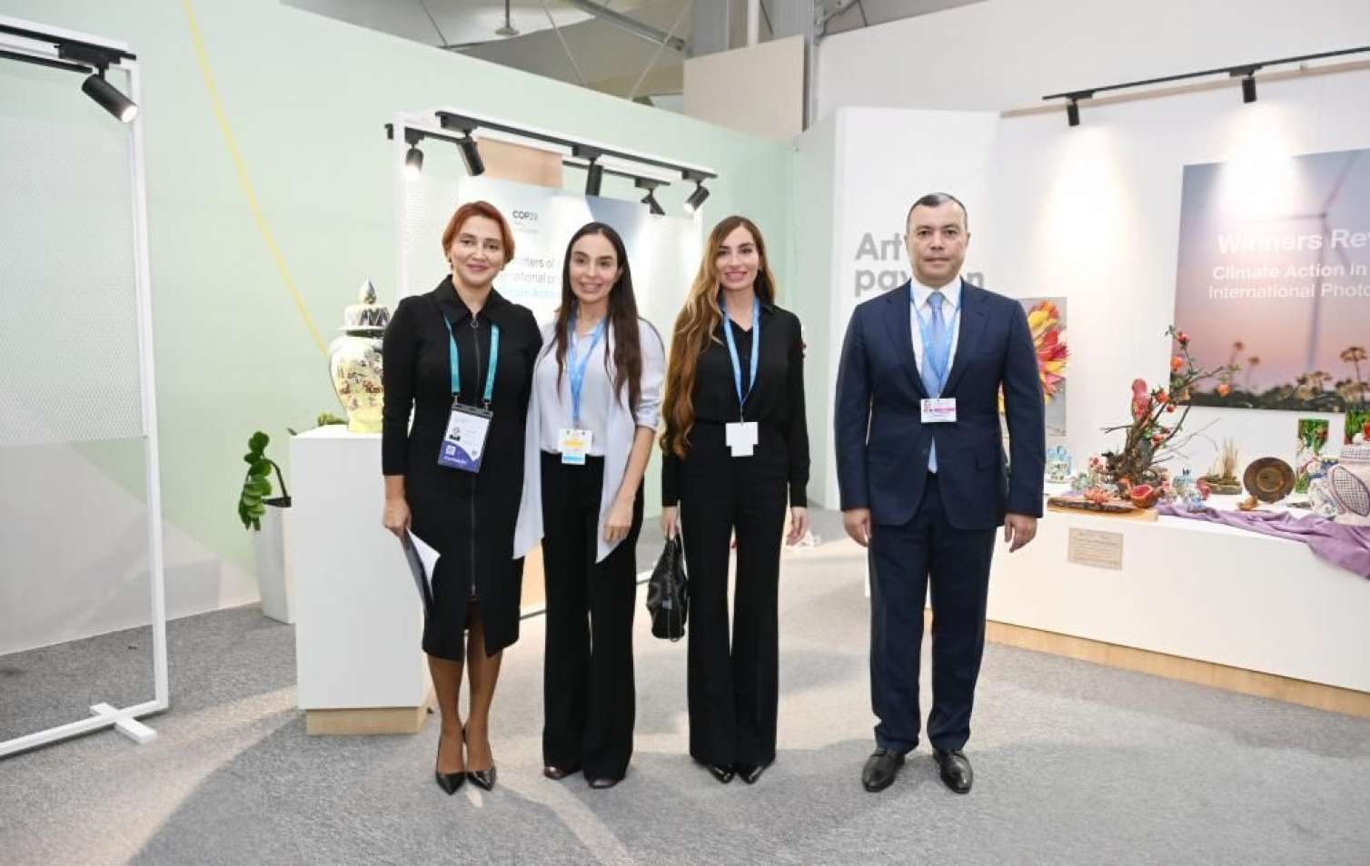 Leyla və Arzu Əliyevalar COP29-da sərgi ilə tanış oldu - FOTO 