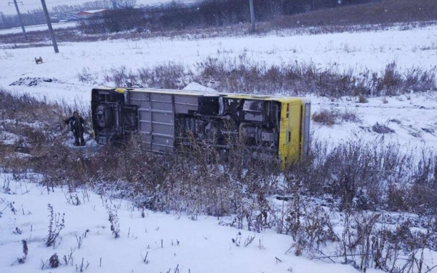 Sərnişin avtobusu dərəyə yuvarlandı - 11 nəfər YARALANDI 
