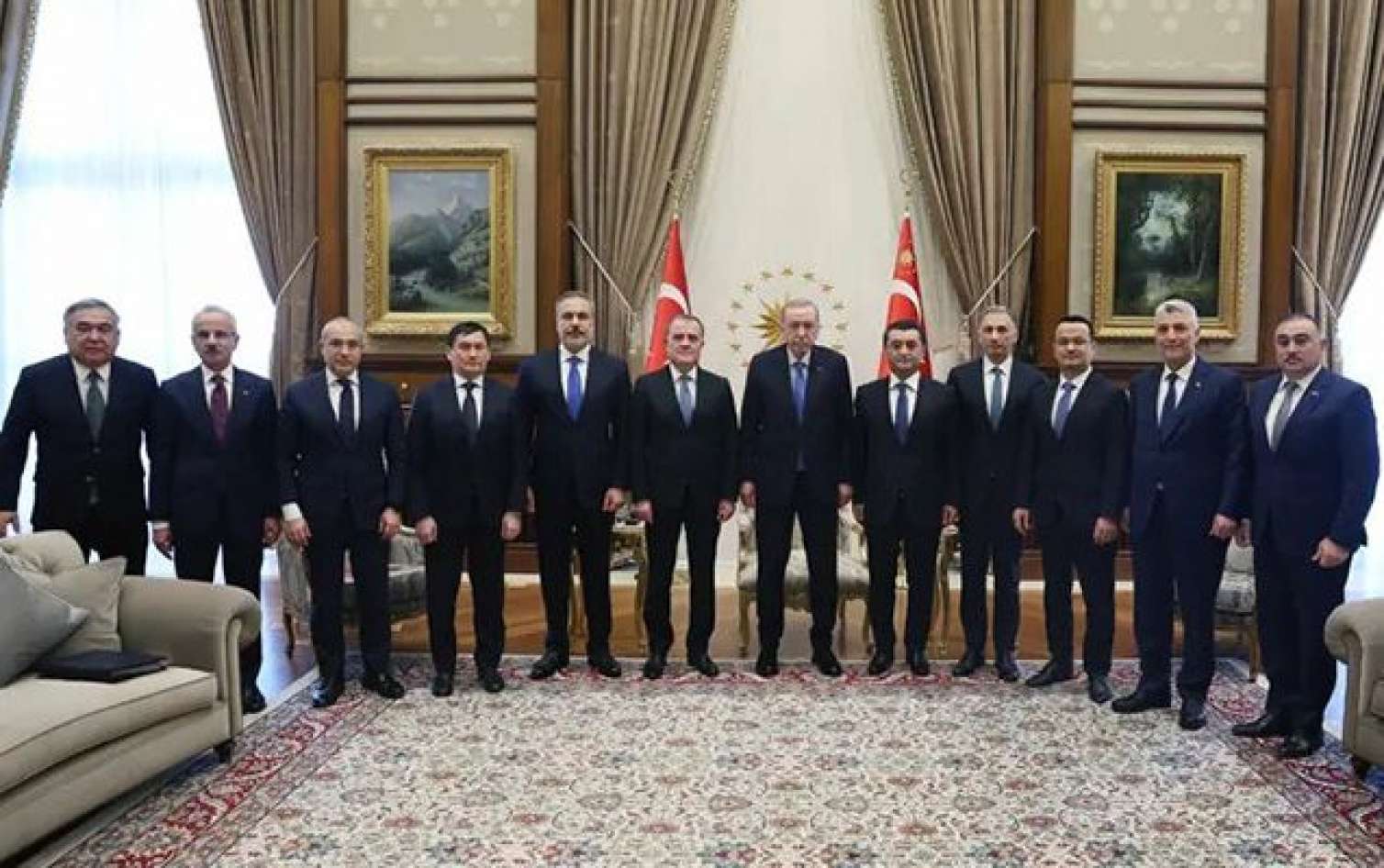 Ərdoğan Ceyhun Bayramovla Mikayıl Cabbarovu qəbul etdi - FOTO 