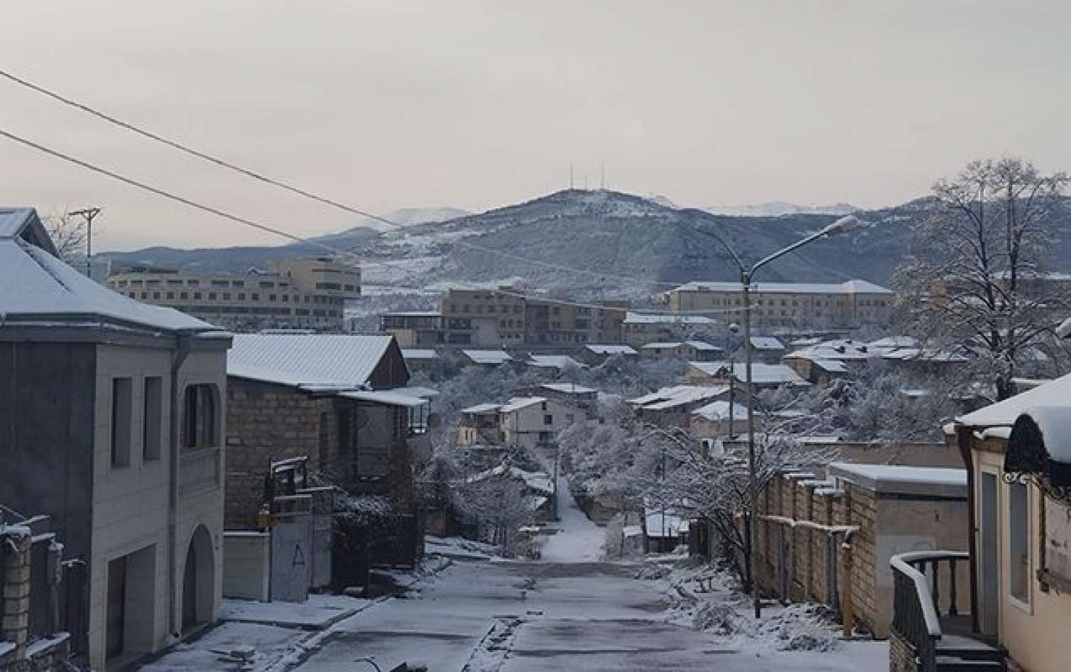 Xankəndinin qarlı qışı - FOTOLAR 