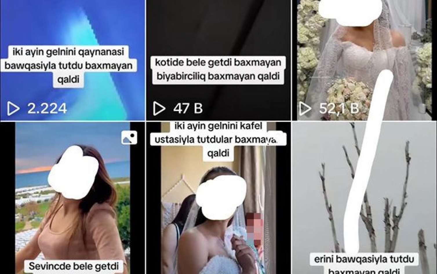 100 qadının fotoları ilə söyüşlü videolar paylaşmışdı - Həbs edildi 