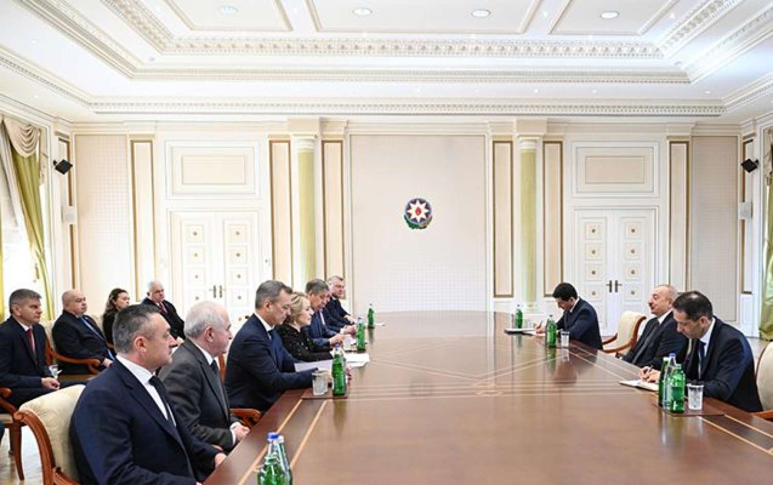 İlham Əliyev Matviyenkonu qəbul etdi - Fotolar 