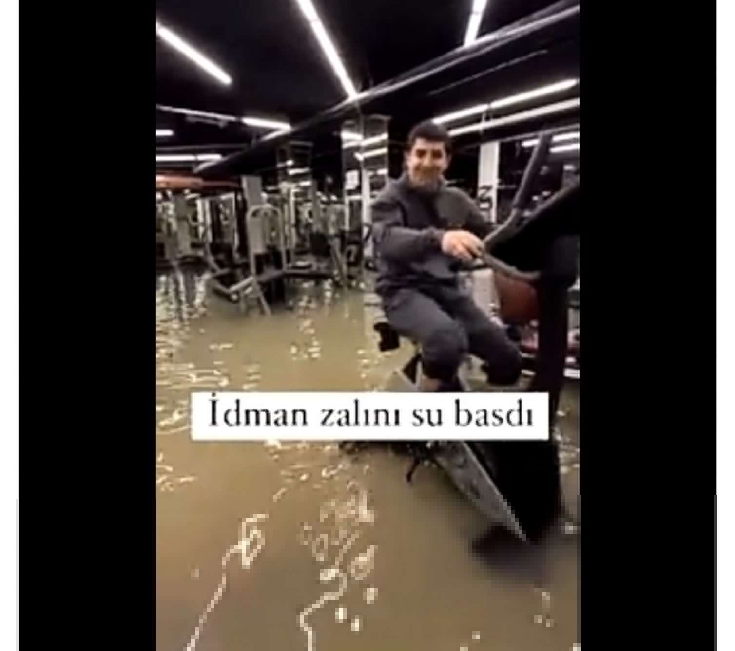Bakıda idman zalını su basdı - VİDEO 