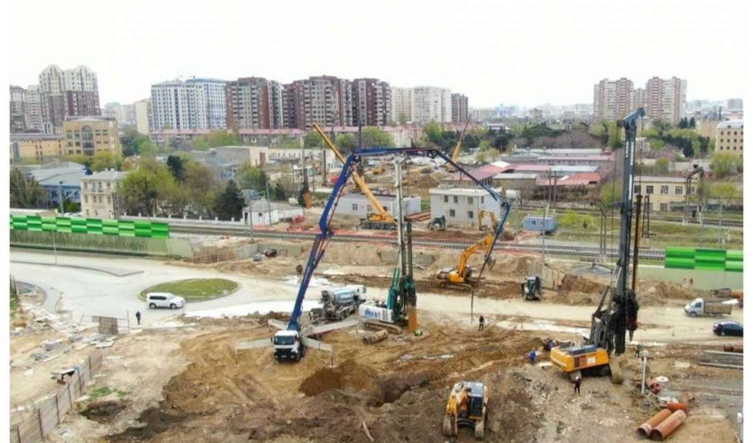 Bakıda yeni yolun inşası ilə bağlı son vəziyyət - VİDEO 