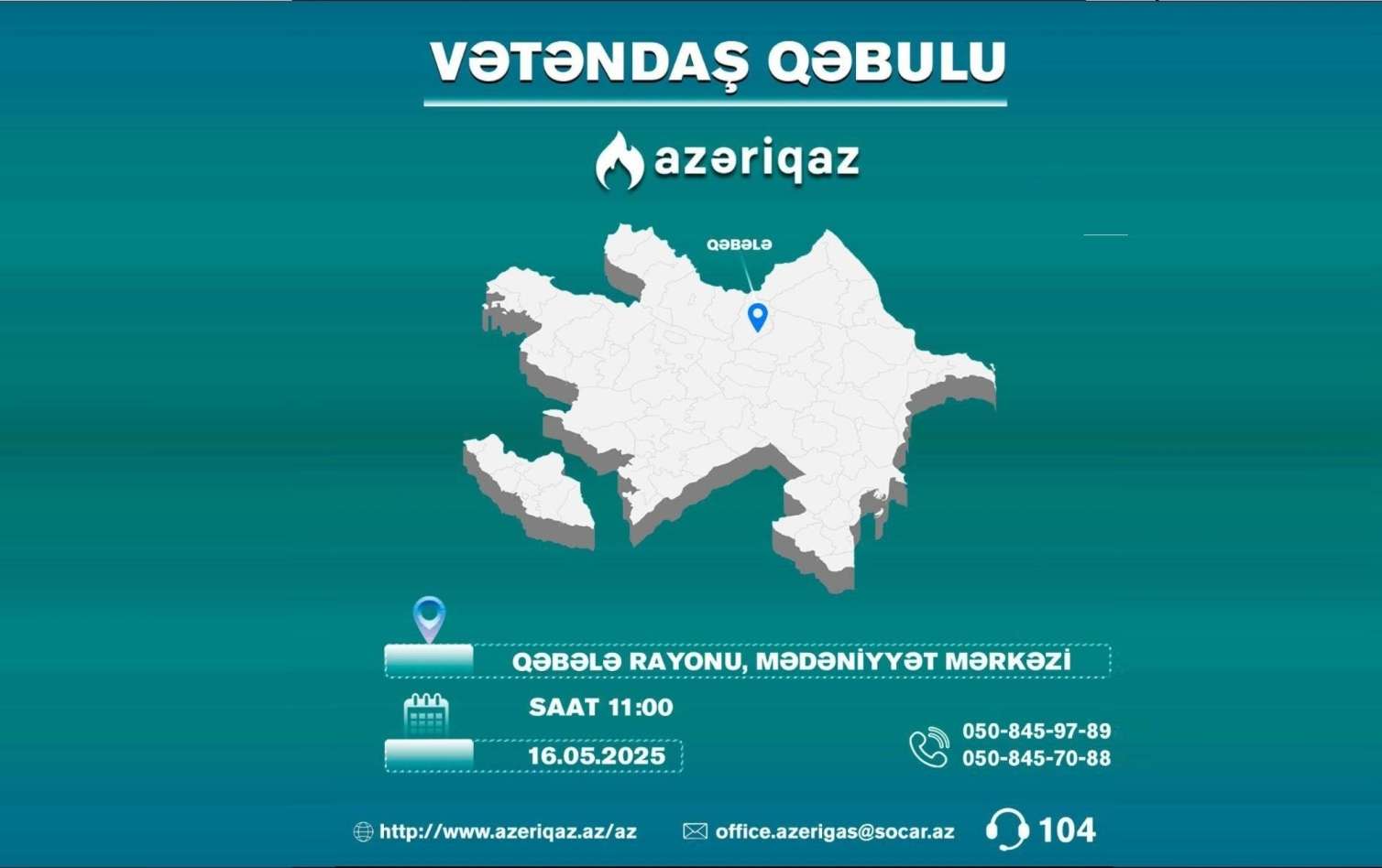 "Azəriqaz" rəhbərliyinin növbəti qəbulu Qəbələdə baş tutacaq 