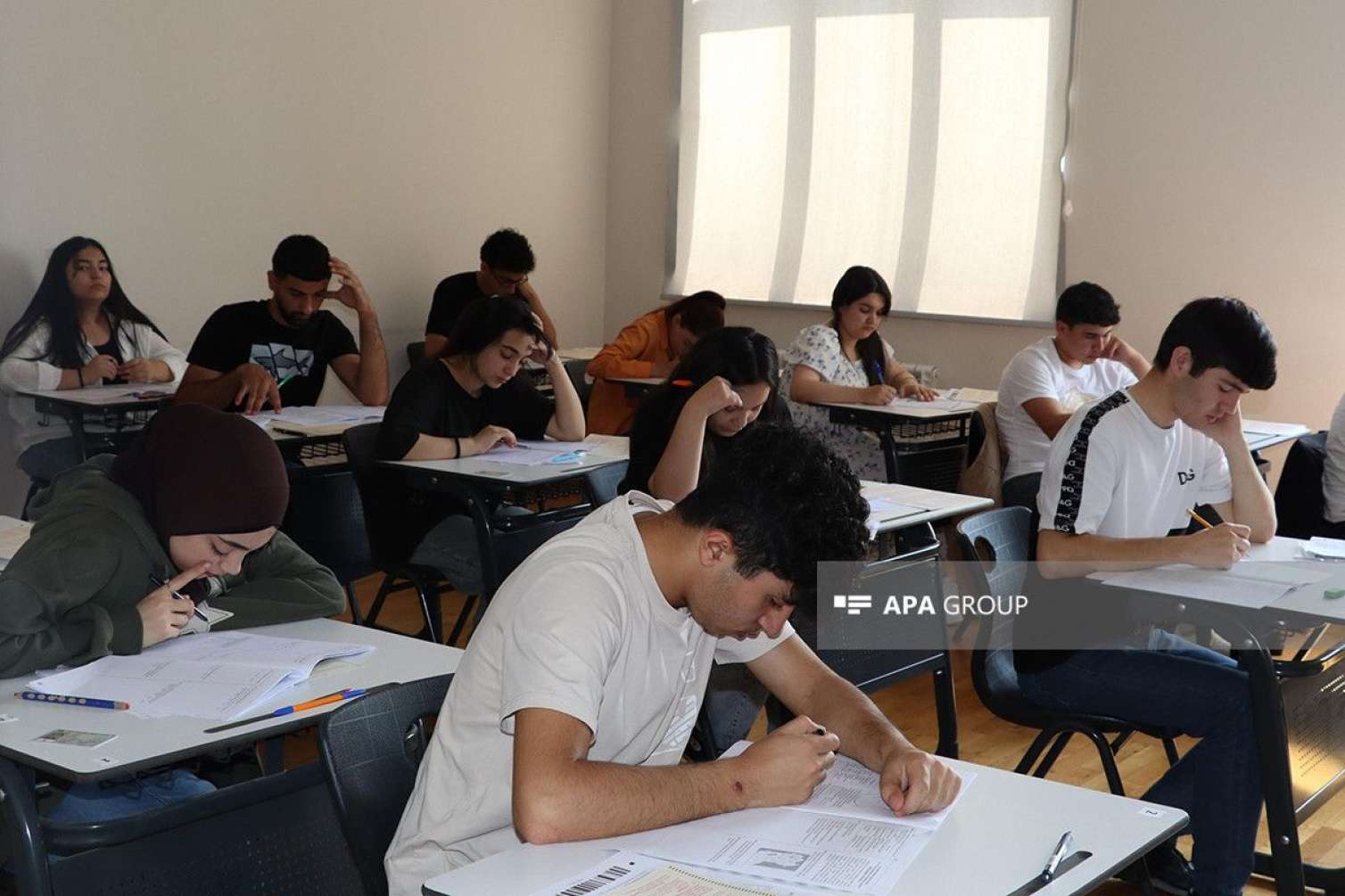 Azad Xankəndidə ilk imtahan - FOTO 