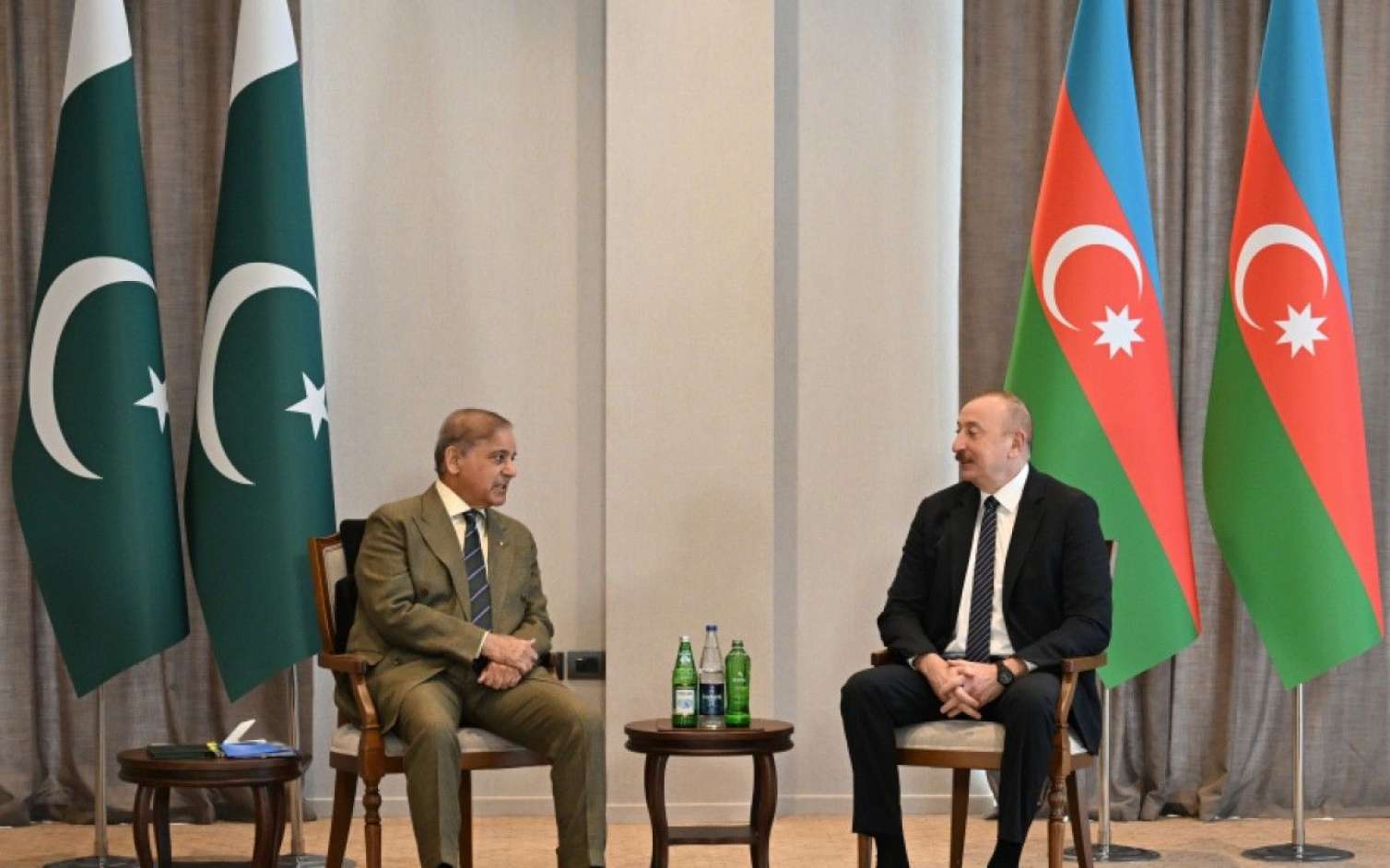 Laçında İlham Əliyevin Şahbaz Şəriflə görüşü keçirilib - FOTO 
