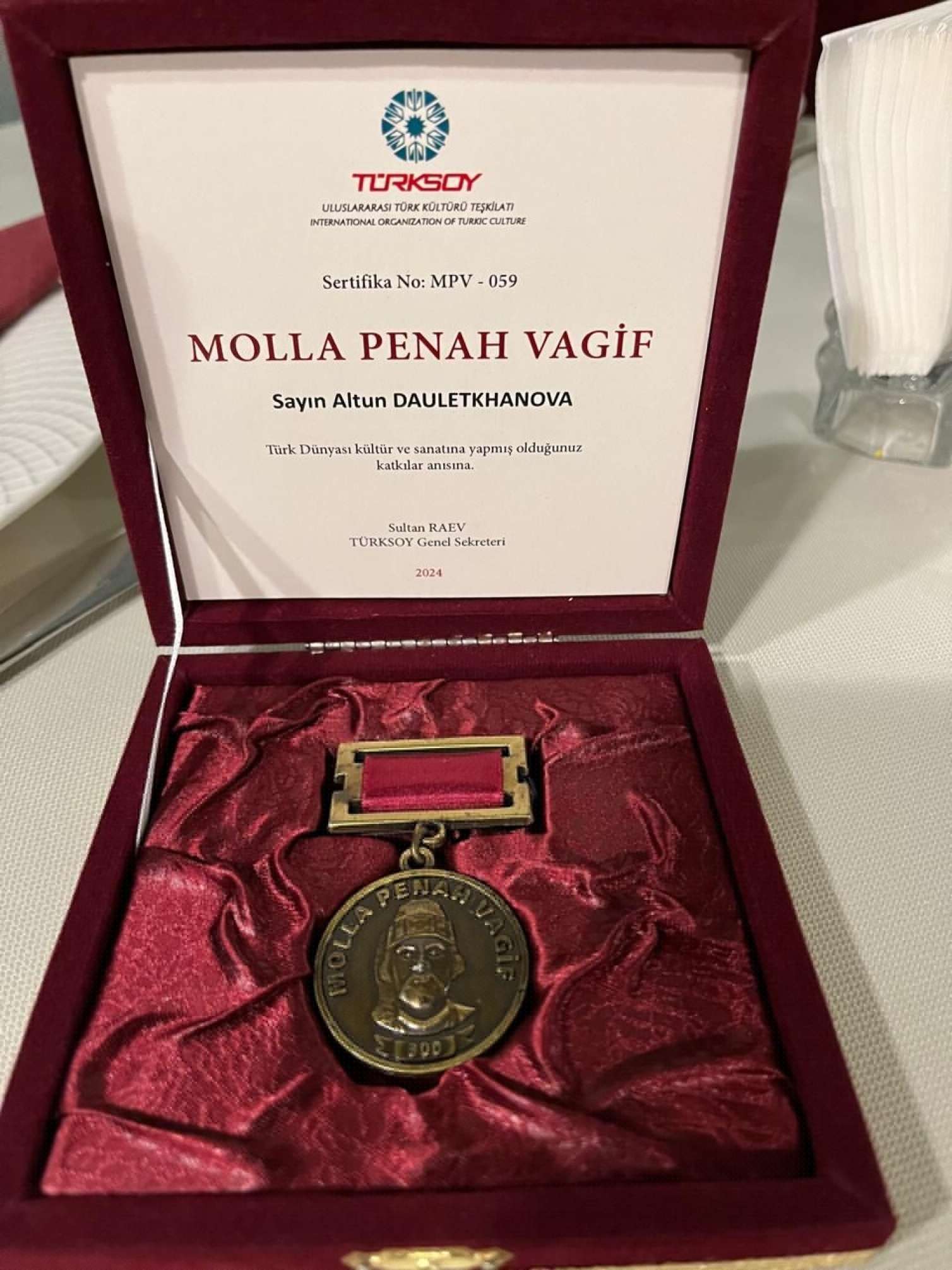  Qazaxıstanlı alim "Molla Pənah Vaqif" medalına layiq görüldü -  FOTO+VİDEO