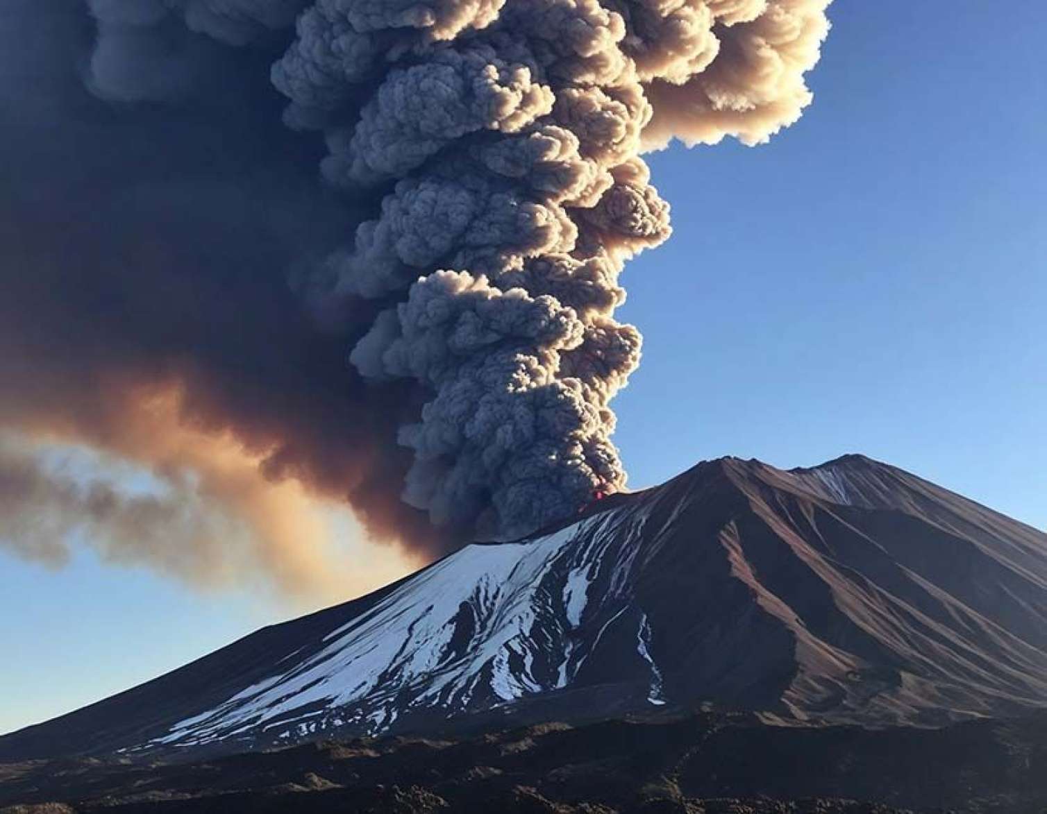 Etna vulkanı püskürdü: Turistlər belə qaçdı - Video 