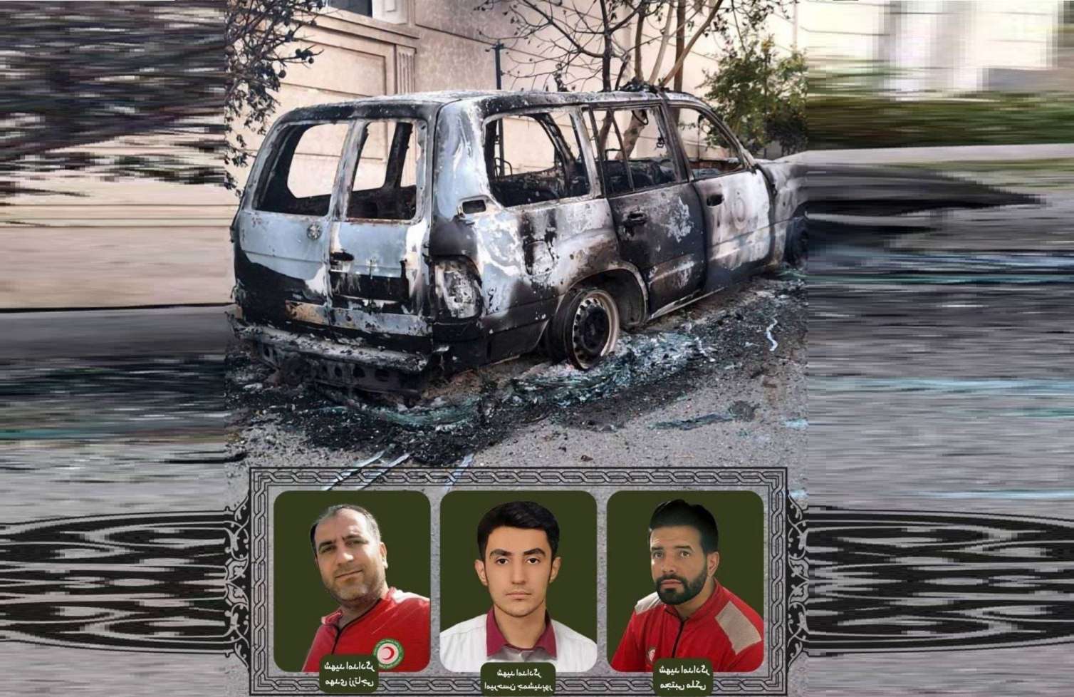 İsrail təcli yardım maşınını vurdu - Ölənlər var - FOTO 