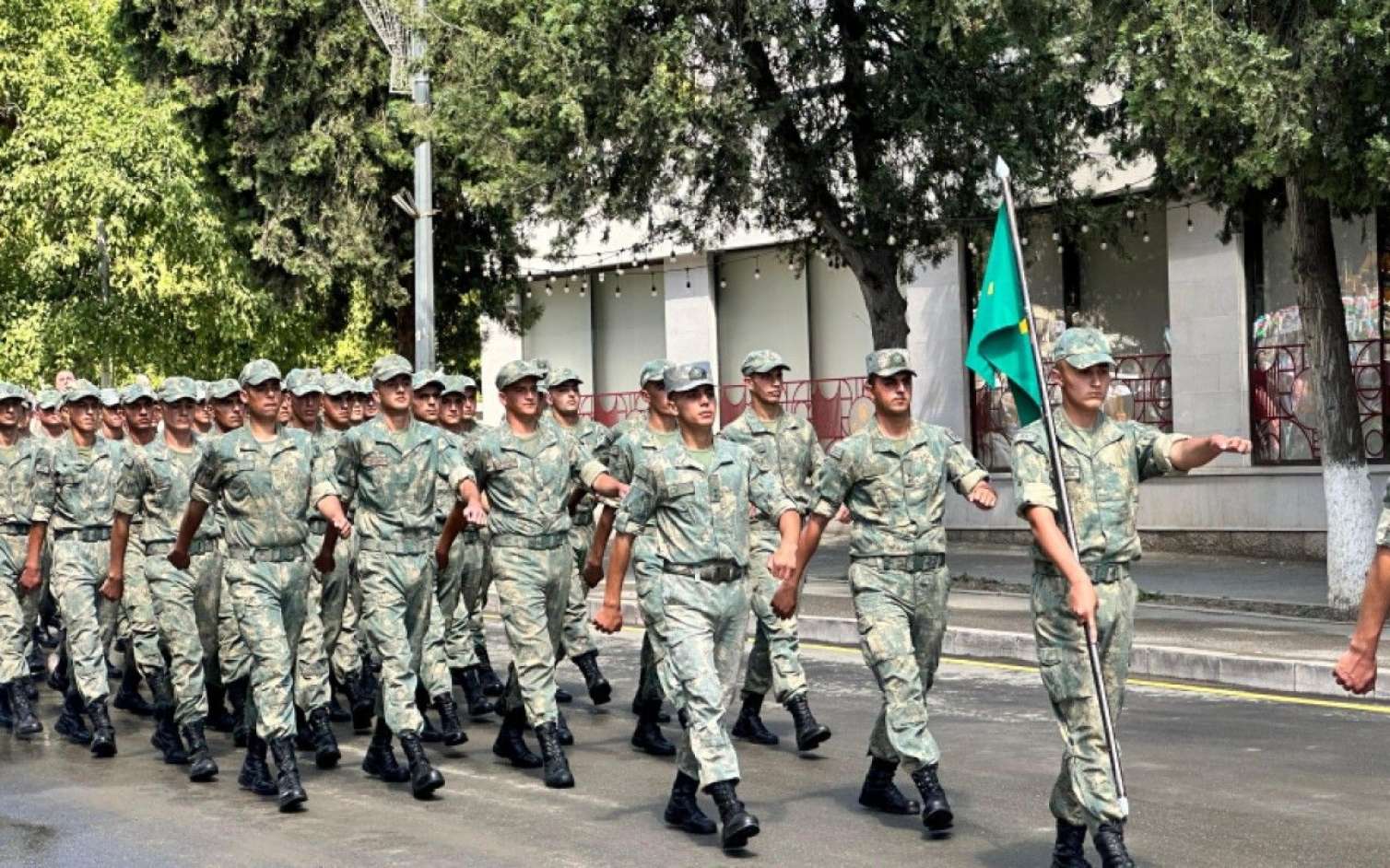 Xankəndidə hərbçilərin yürüşü təşkil olundu -  FOTO