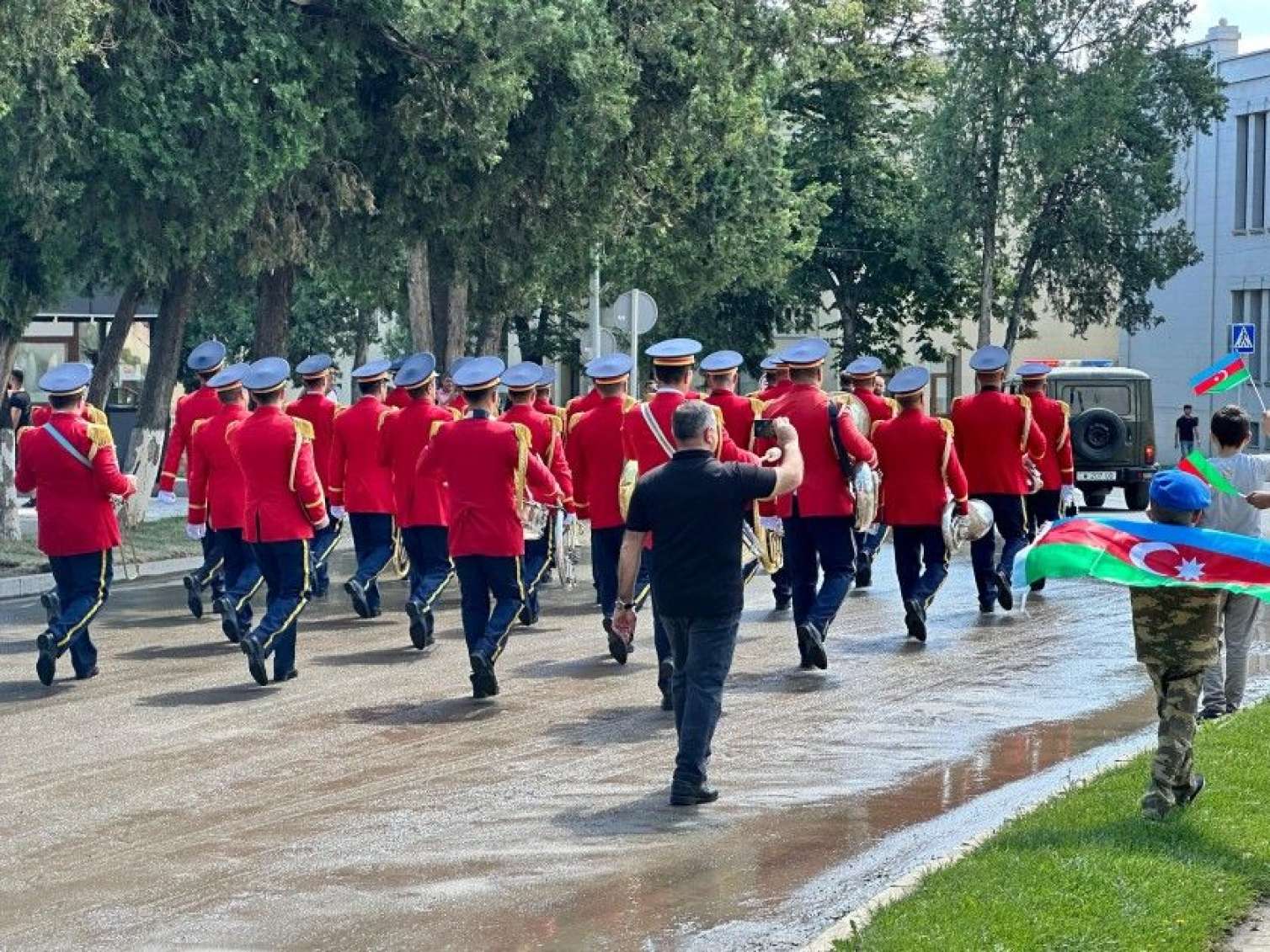 Xankəndidə hərbçilərin yürüşü təşkil olundu -  FOTO