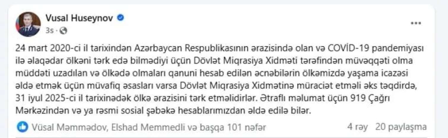 Bu şəxslər təcili Azərbaycanı TƏRK ETMƏLİDİRLƏR - FOTO 