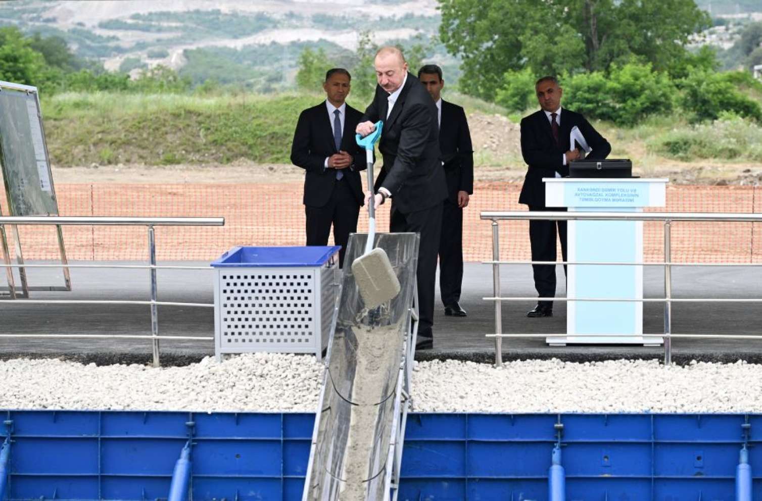Xankəndidə Dəmir Yolu və Avtovağzal Kompleksinin təməli qoyulub - FOTO 