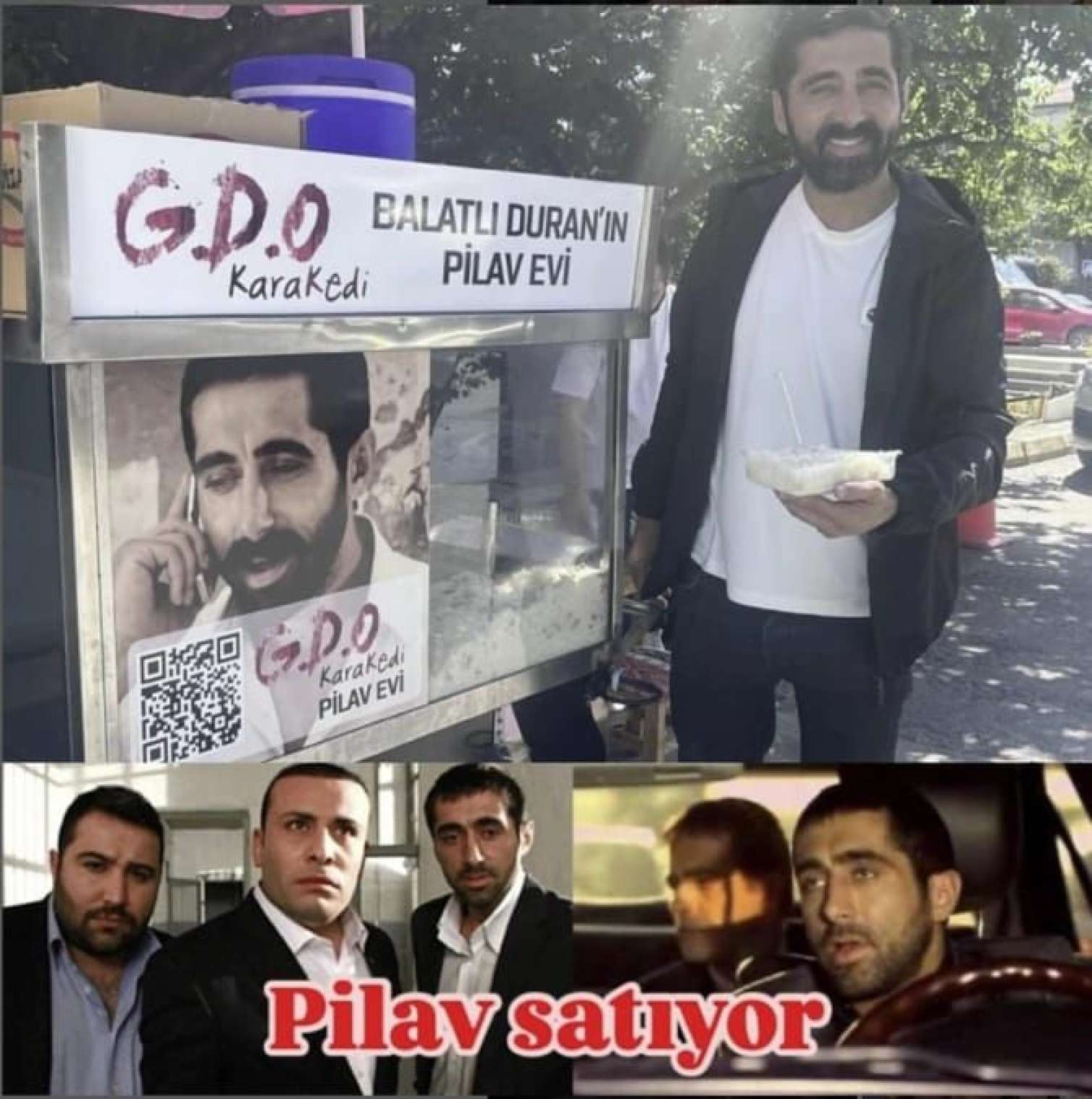 "Kurtlar Vadisi"nin aktyoru küçədə aş bişirib satır - Video 
