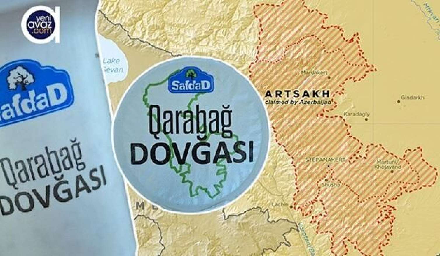 “Qarabağ” dovğasının üzərində separatçıların xəritəsi...  - FOTO