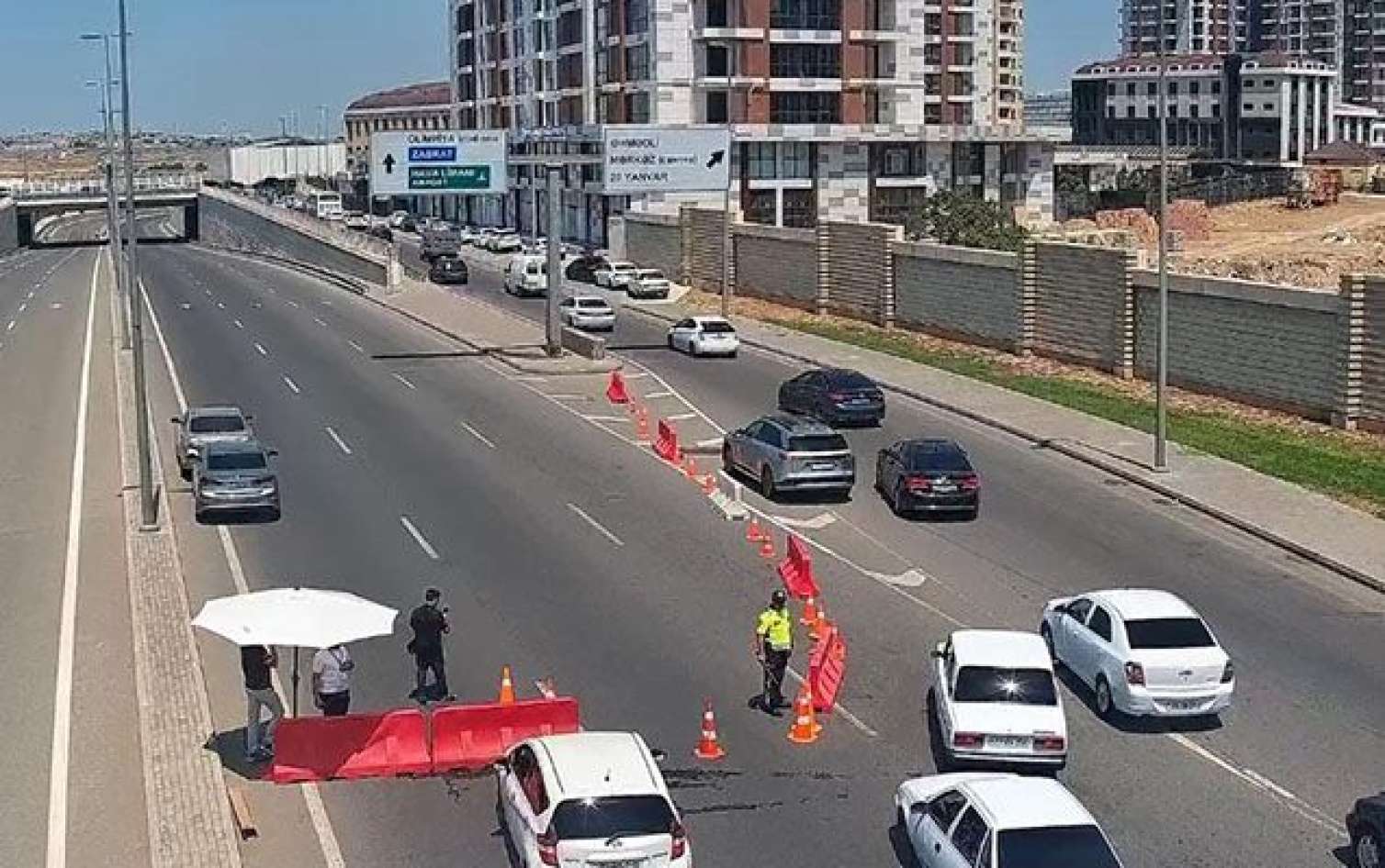 Axşamkı konsertə görə bu yol bağlandı 