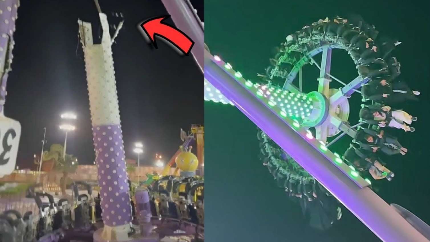 Attraksion qırılıb yerə çırpıldı:   Dəhşətli GÖRÜNTÜLƏR