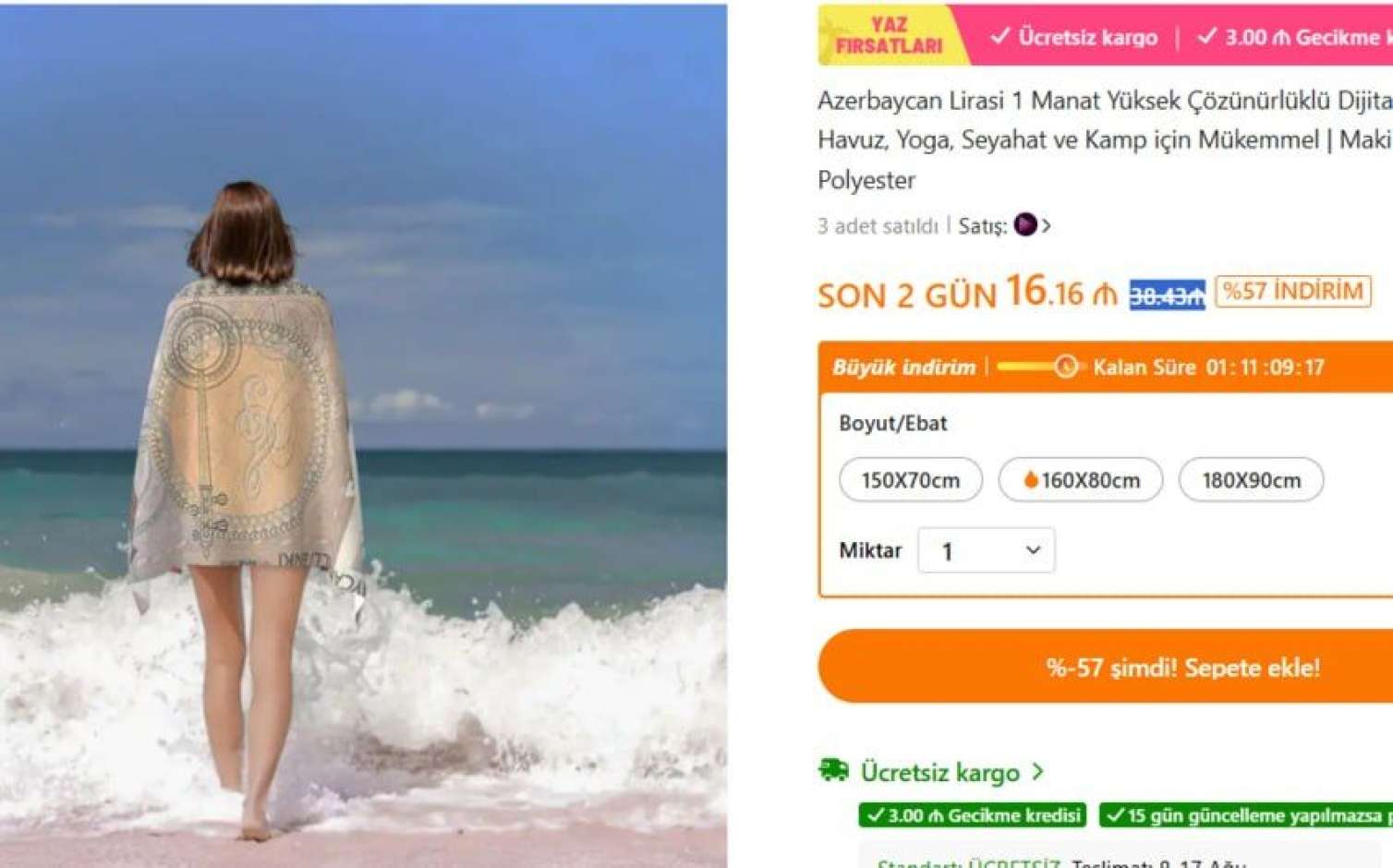 "Temu"da manat şəklində dəsmallar satılır - FOTO 