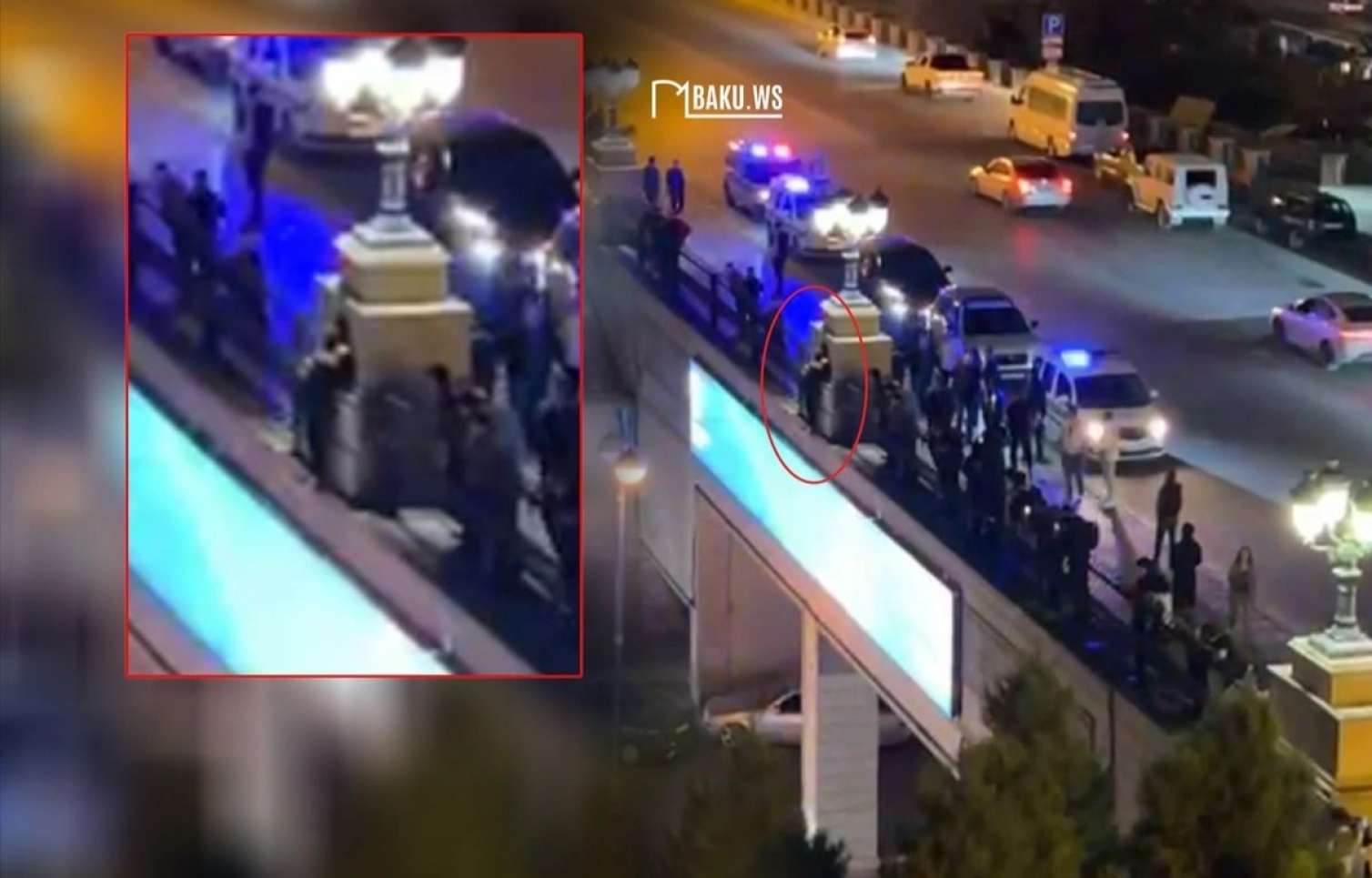 Bakıda intihar etmək istəyən şəxsi polislər fikrindən daşındırdı - VİDEO 