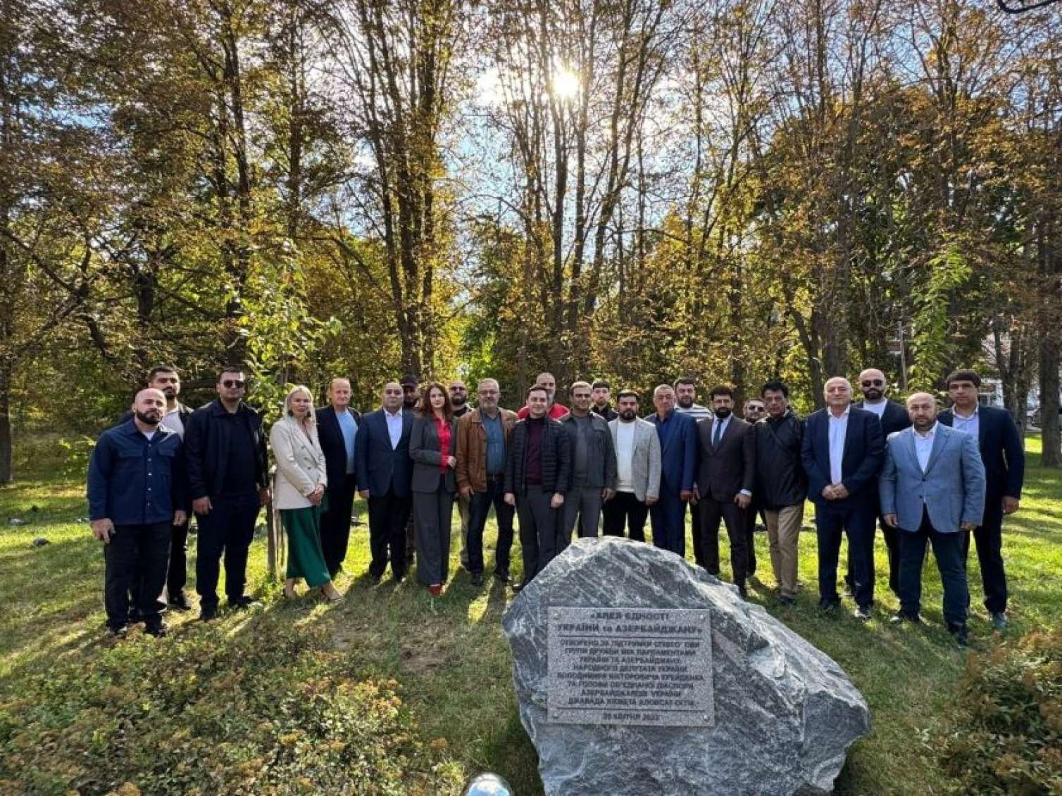 Azərbaycan-Ukrayna dostluğu: Kiyevdə memorial lövhənin açılışı oldu - FOTO 