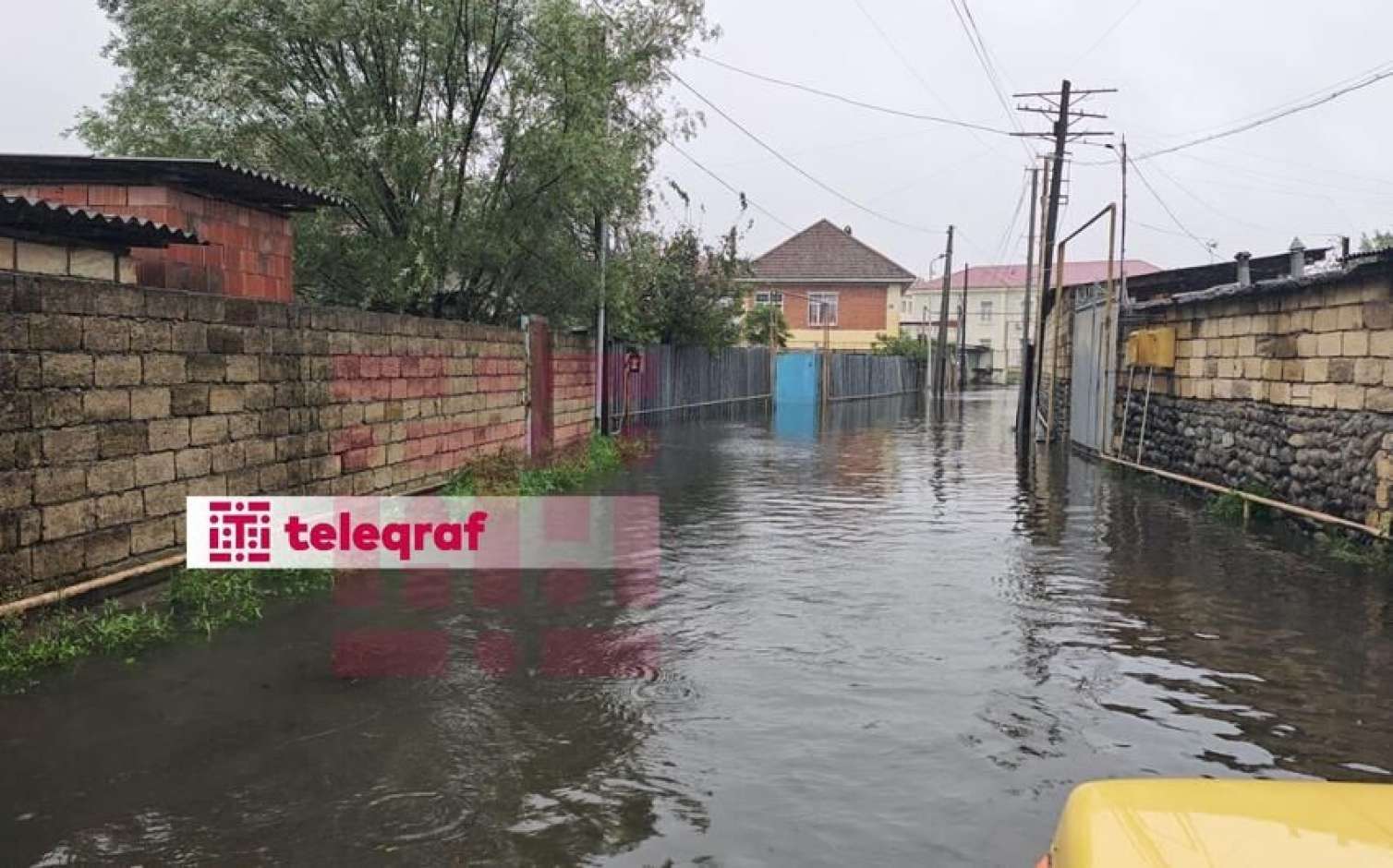 Lənkəranda evləri su basdı 