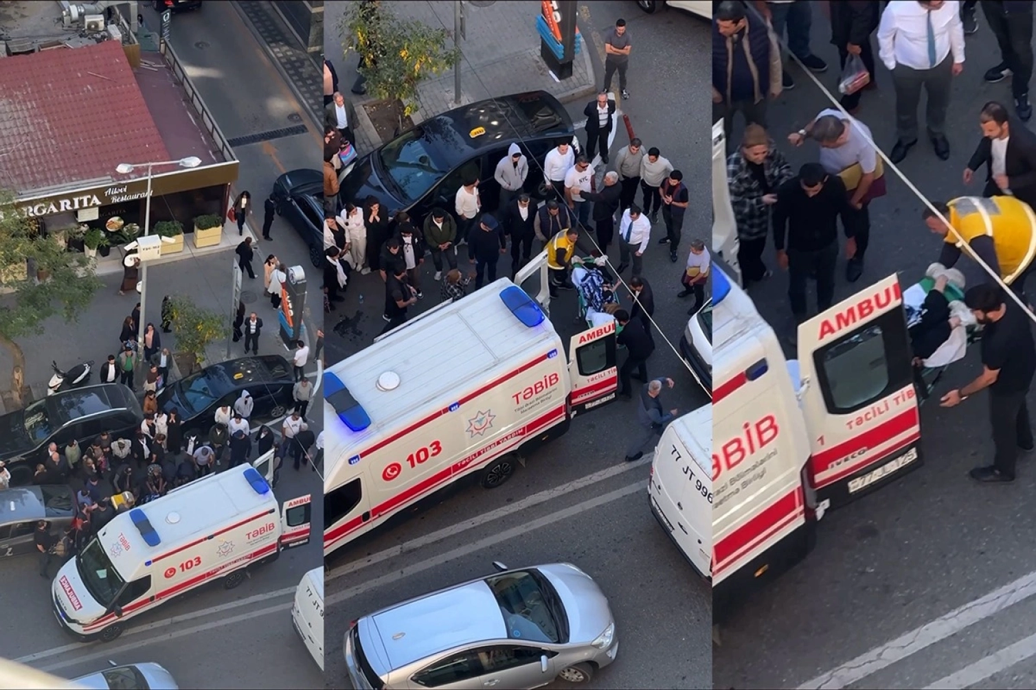Bakıda avtomobil qadını xəstəxanalıq etdi 