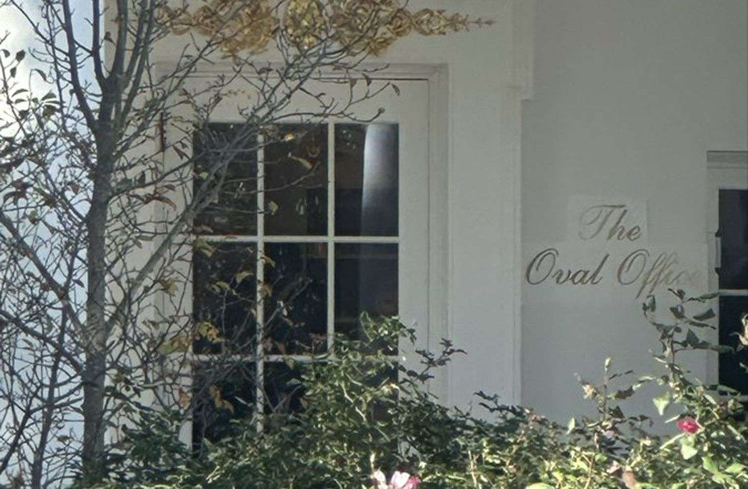 Donald Tramp pəncərəsinə lövhə asdı – “Oval Kabinet” 