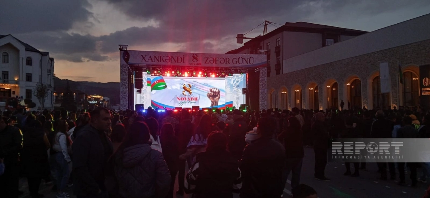 Xankəndidə Zəfərin 5 illiyi münasibətilə möhtəşəm konsert proqramı keçirilir - FOTO 