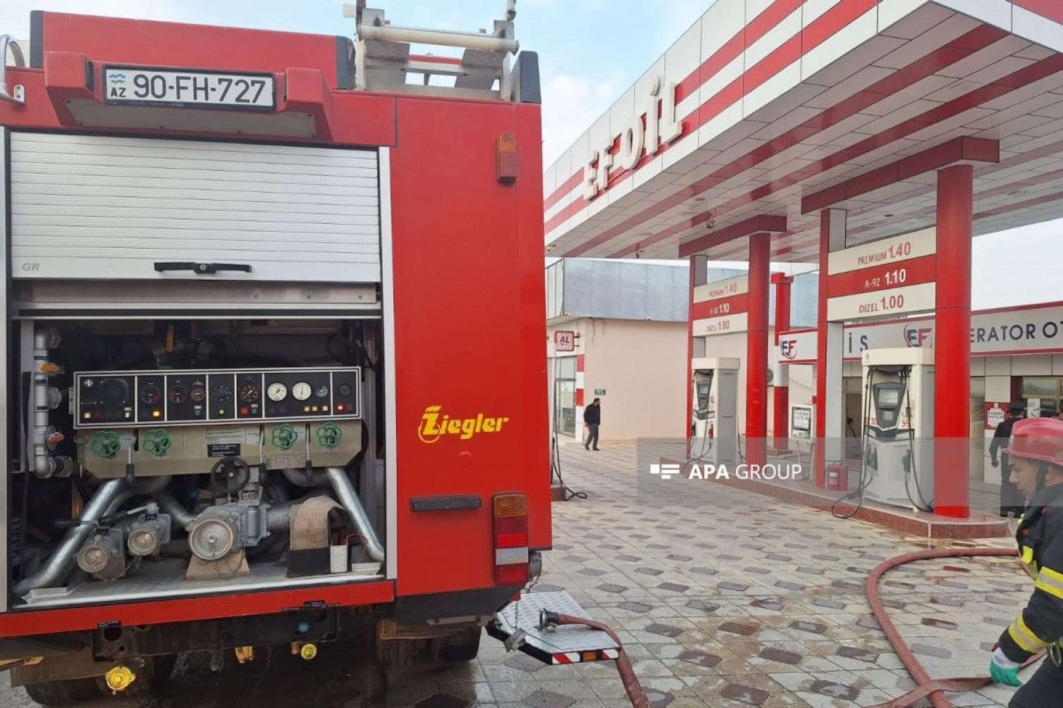 Şəmkirdə yancaqdoldurma məntəqəsində yanğın - VİDEO 