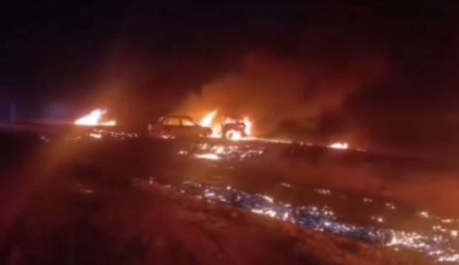 İranda dəhşətli qəza: 12 nəfər diri-diri yandı – VİDEO 