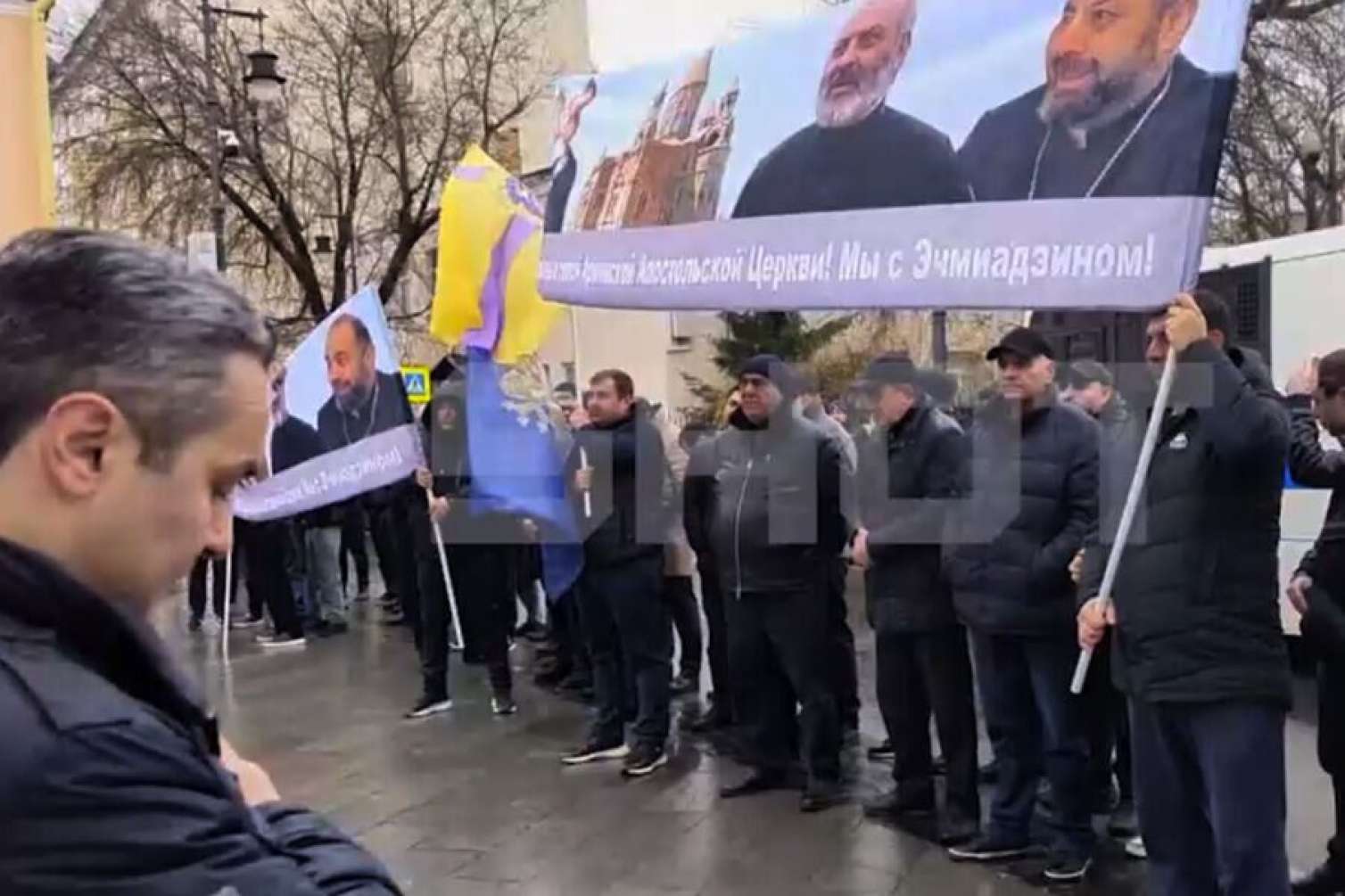 Moskvada Paşinyanın əleyhinə etiraz askiyası keçirildi - VİDEO 