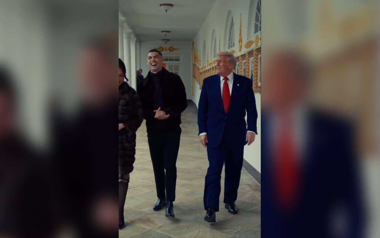 Tramp Ağ Evdə Ronaldonu qəbul etdi - VİDEO 