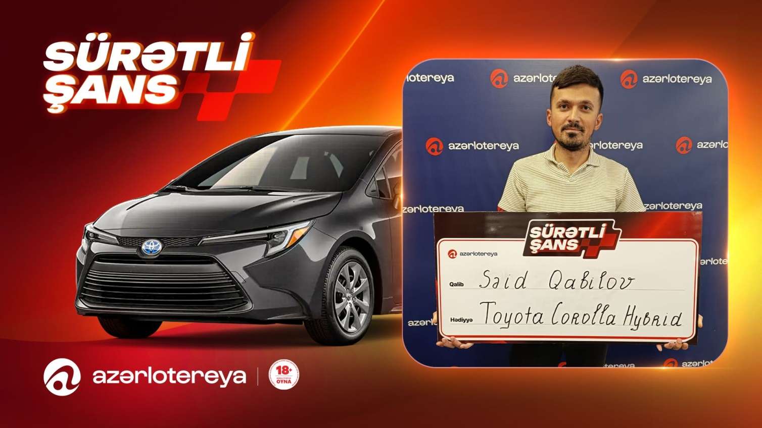 “Azərlotereya”nın “Sürətli Şans” lotereyasında 2 nəfər “Toyota Corolla” qazandı - FOTO