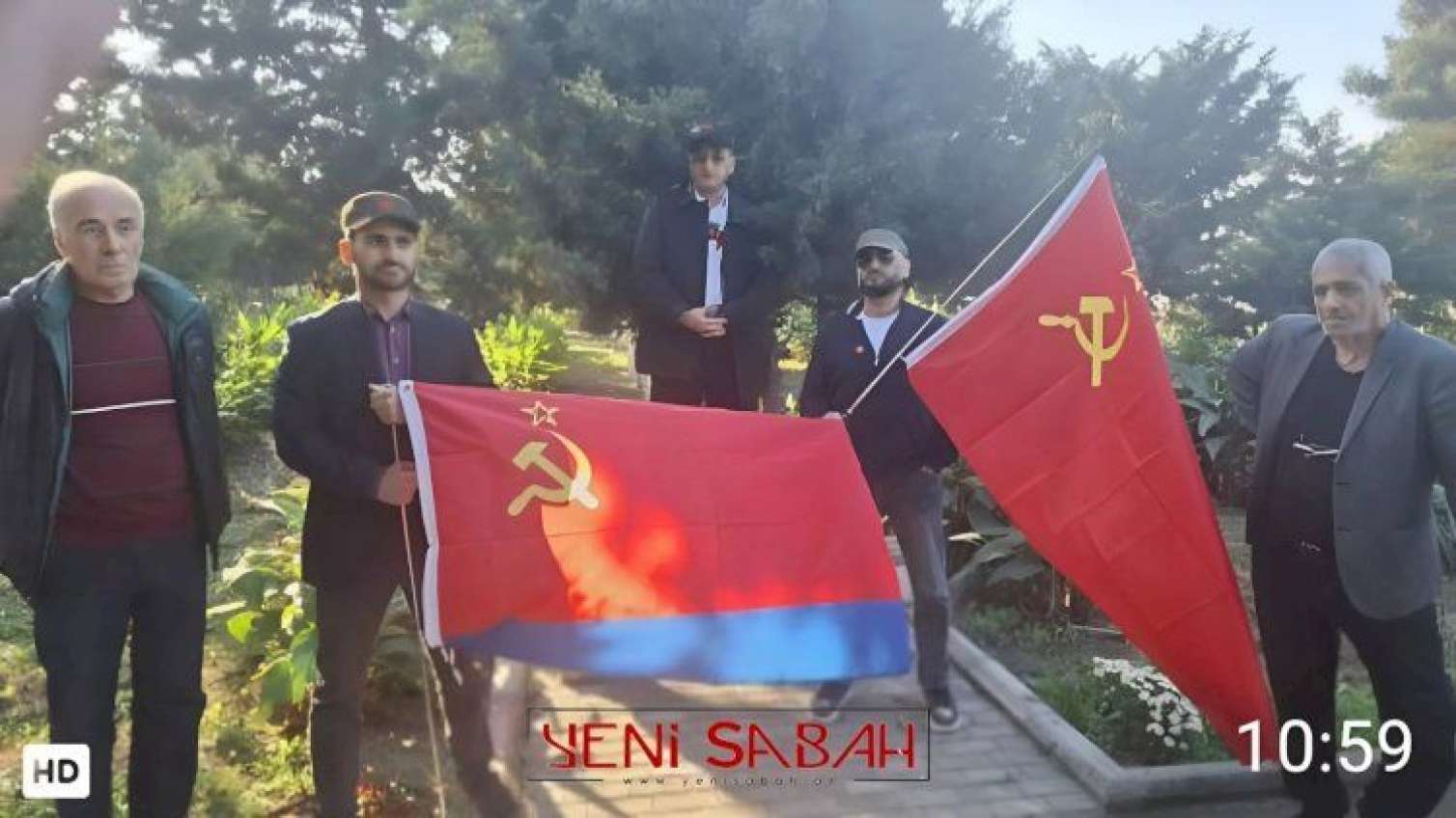 Bakıda SSRİ-i bayrağı ilə aksiya - Azərbaycan bayrağını unudanlar kimdir? - FOTO 