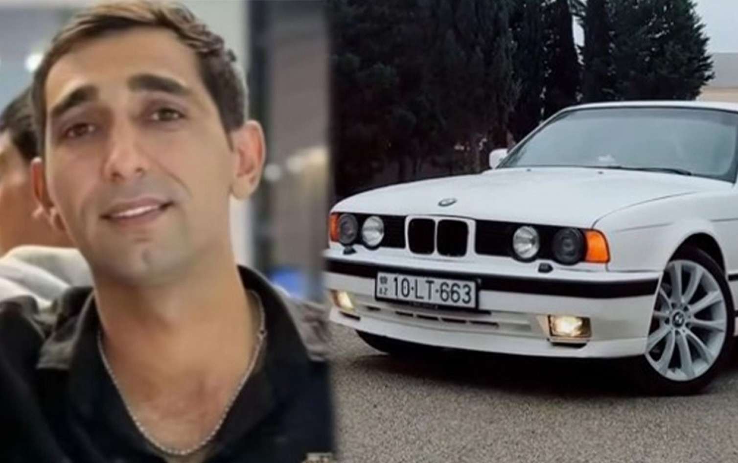 BMW-də yanan sürücünün və avtomobilinin – Görüntüləri  