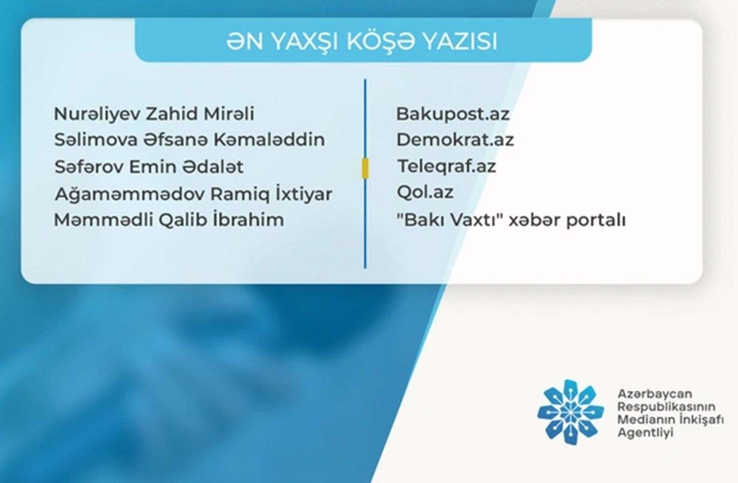 "Bakupost"un əməkdaşı müsabiqədə qalib oldu 