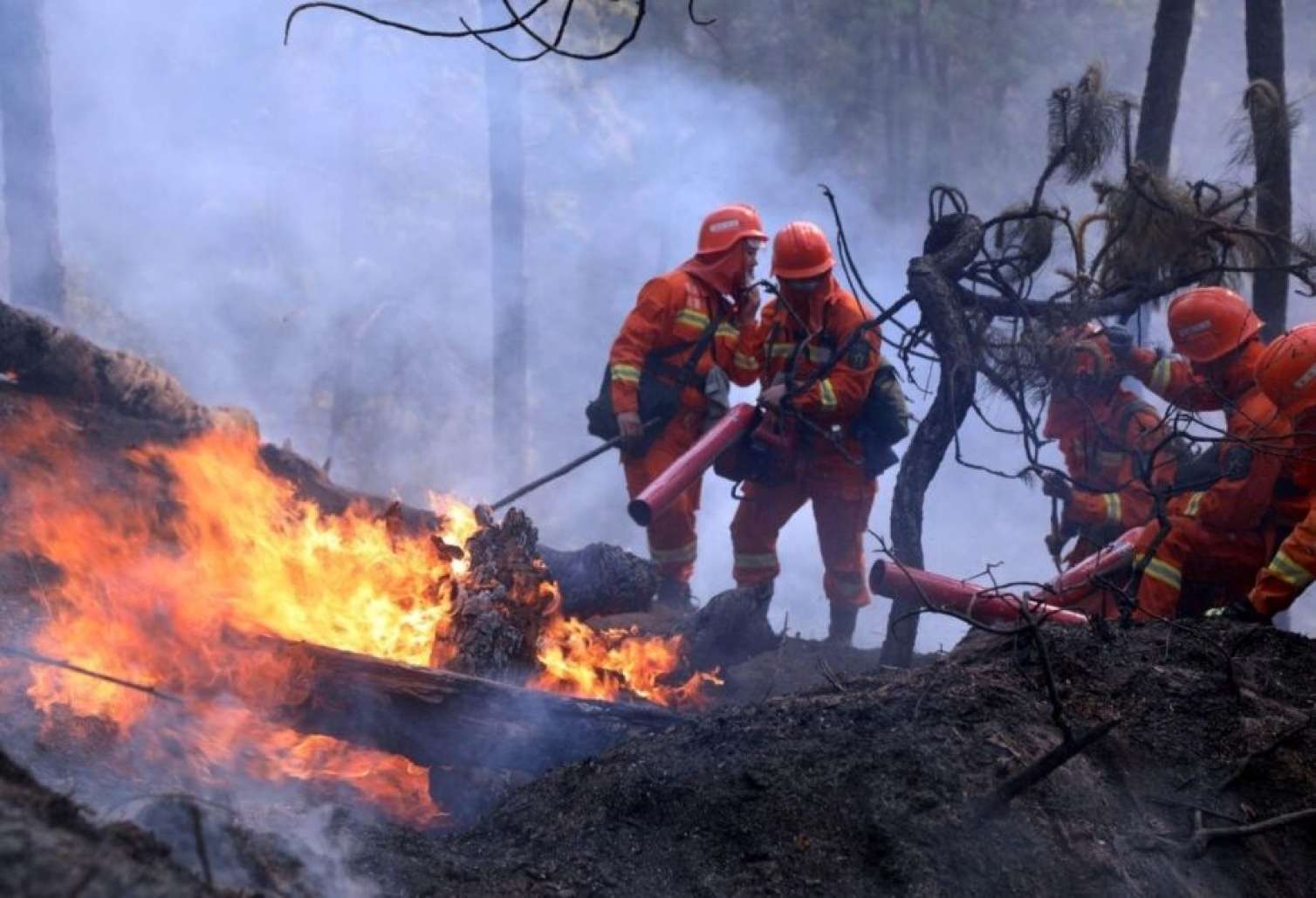 Neft quyusu yaxınlığında yanğın oldu 