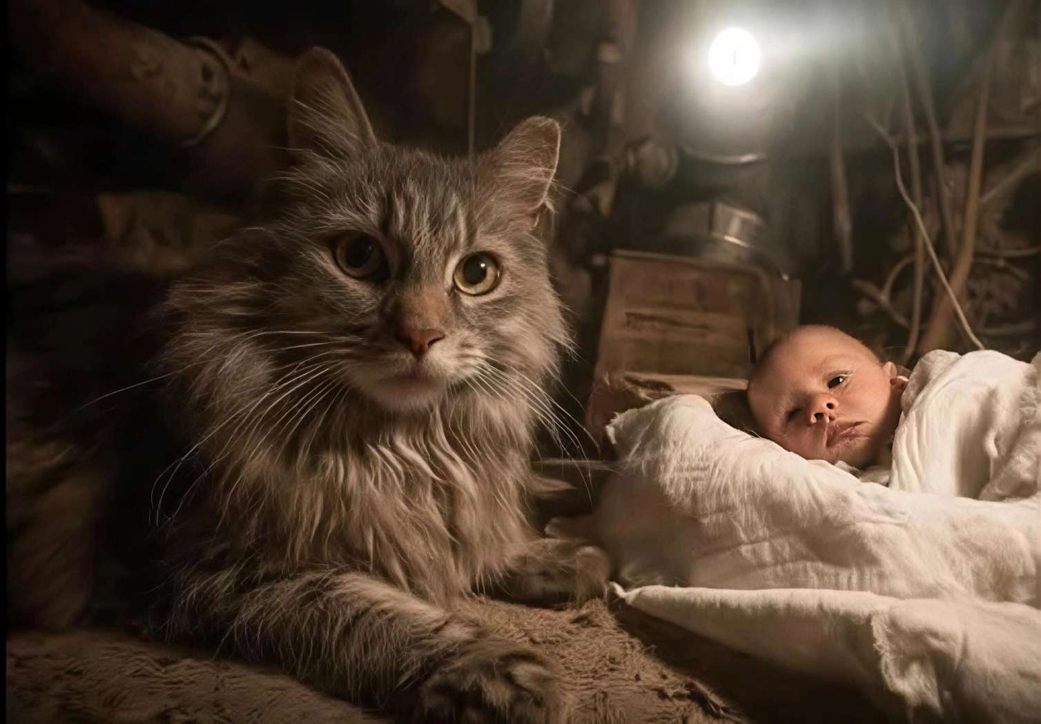 Azərbaycanda pişik körpəni belə xilas edib – DETALLAR 